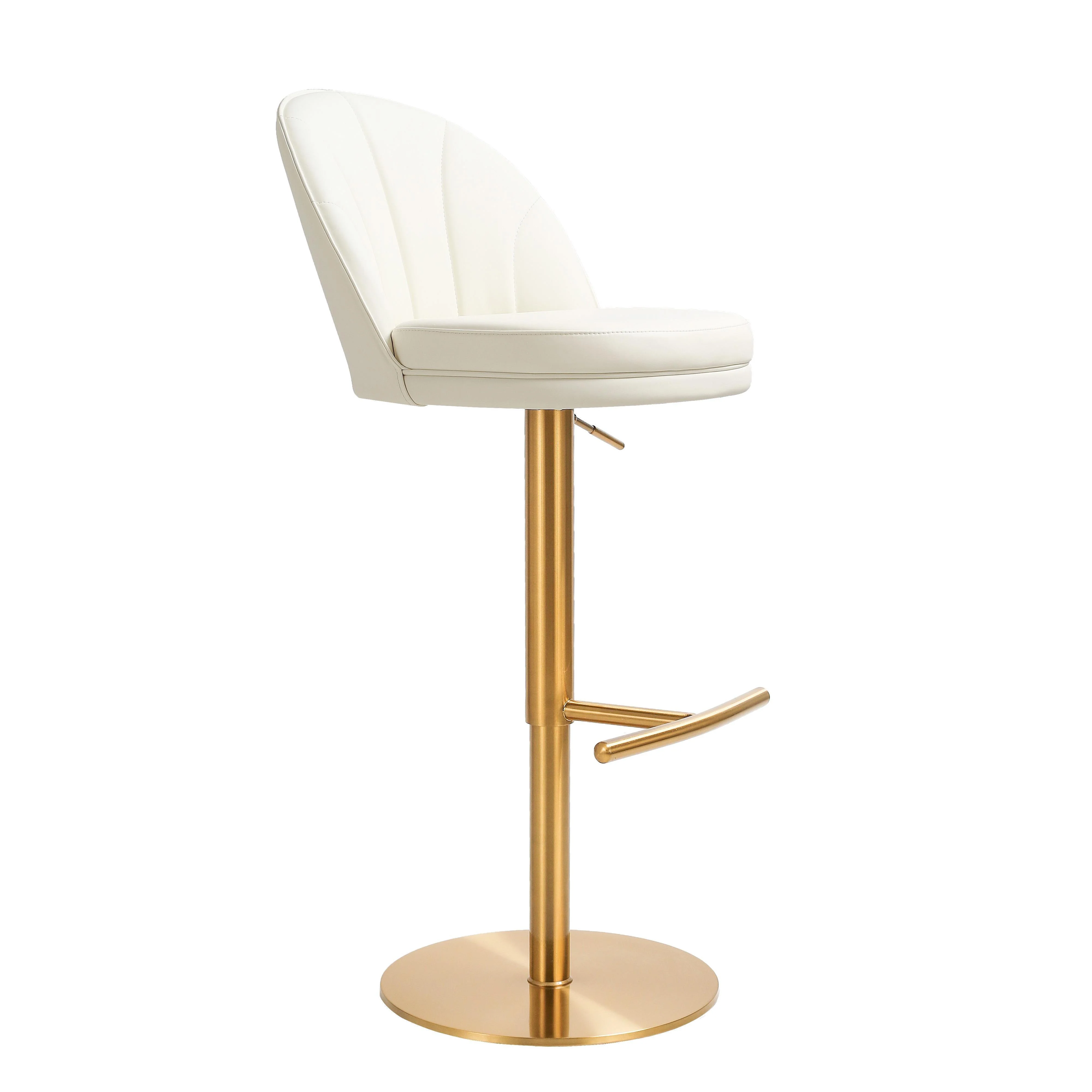 Venus Cream and Gold Adjustable Swivel Stool - Frankwebs