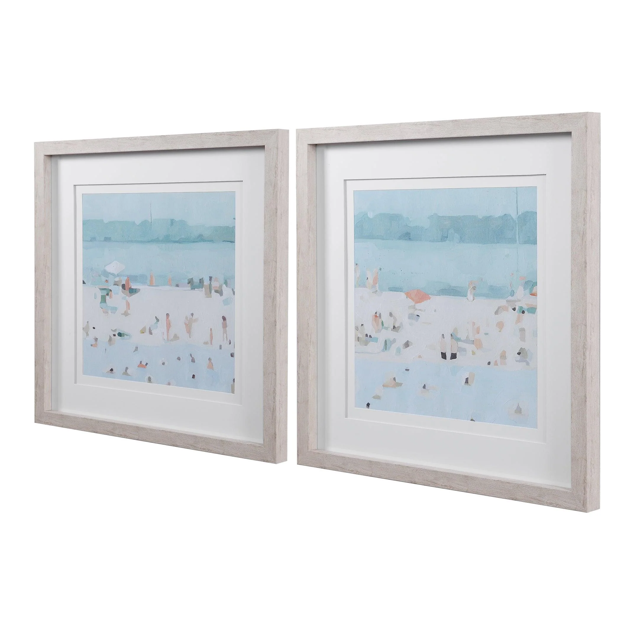 SEA GLASS SANDBAR FRAMED PRINTS, SET/2 - Frankwebs