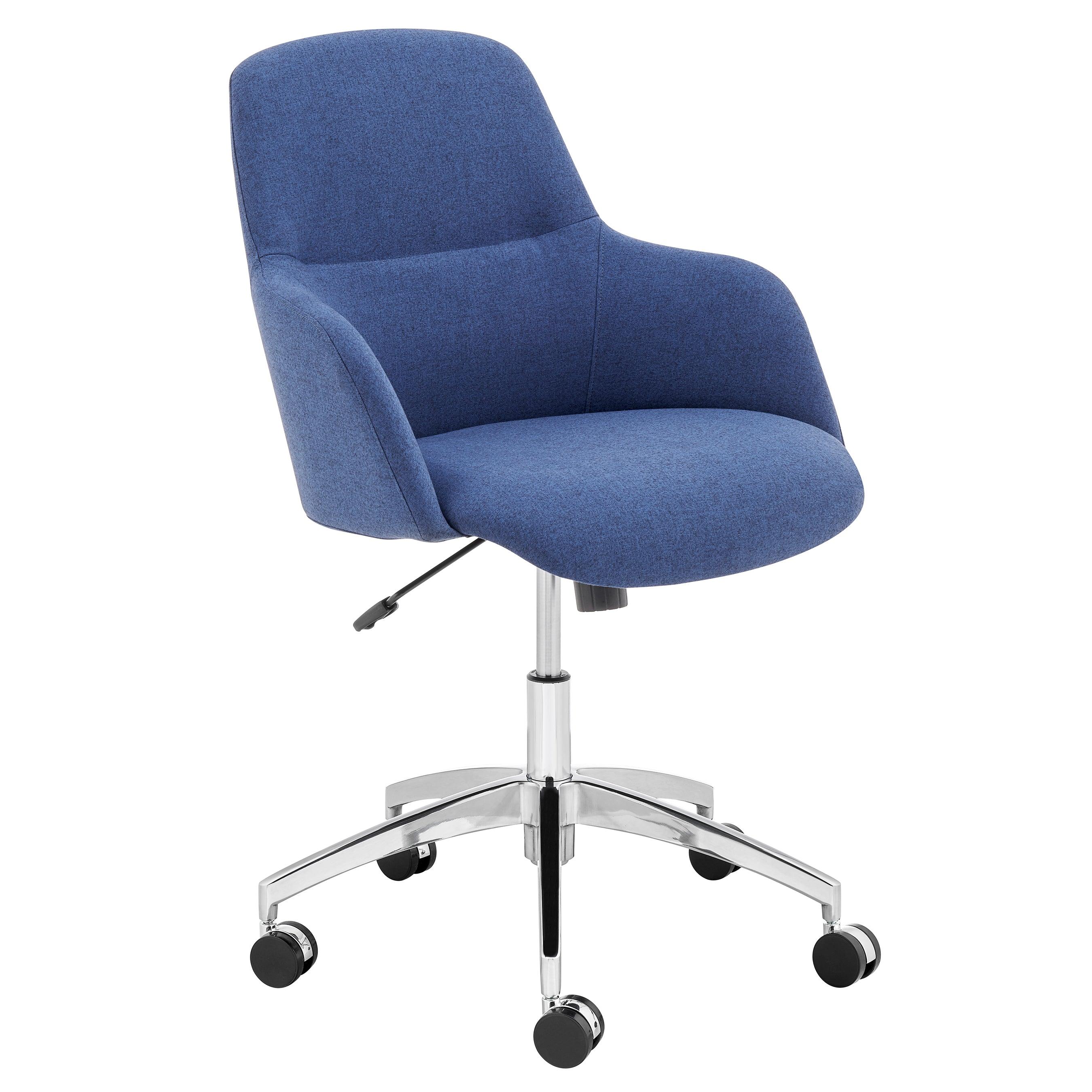Minna Office Chair Fabric with Polished Aluminum Base - Frankwebs