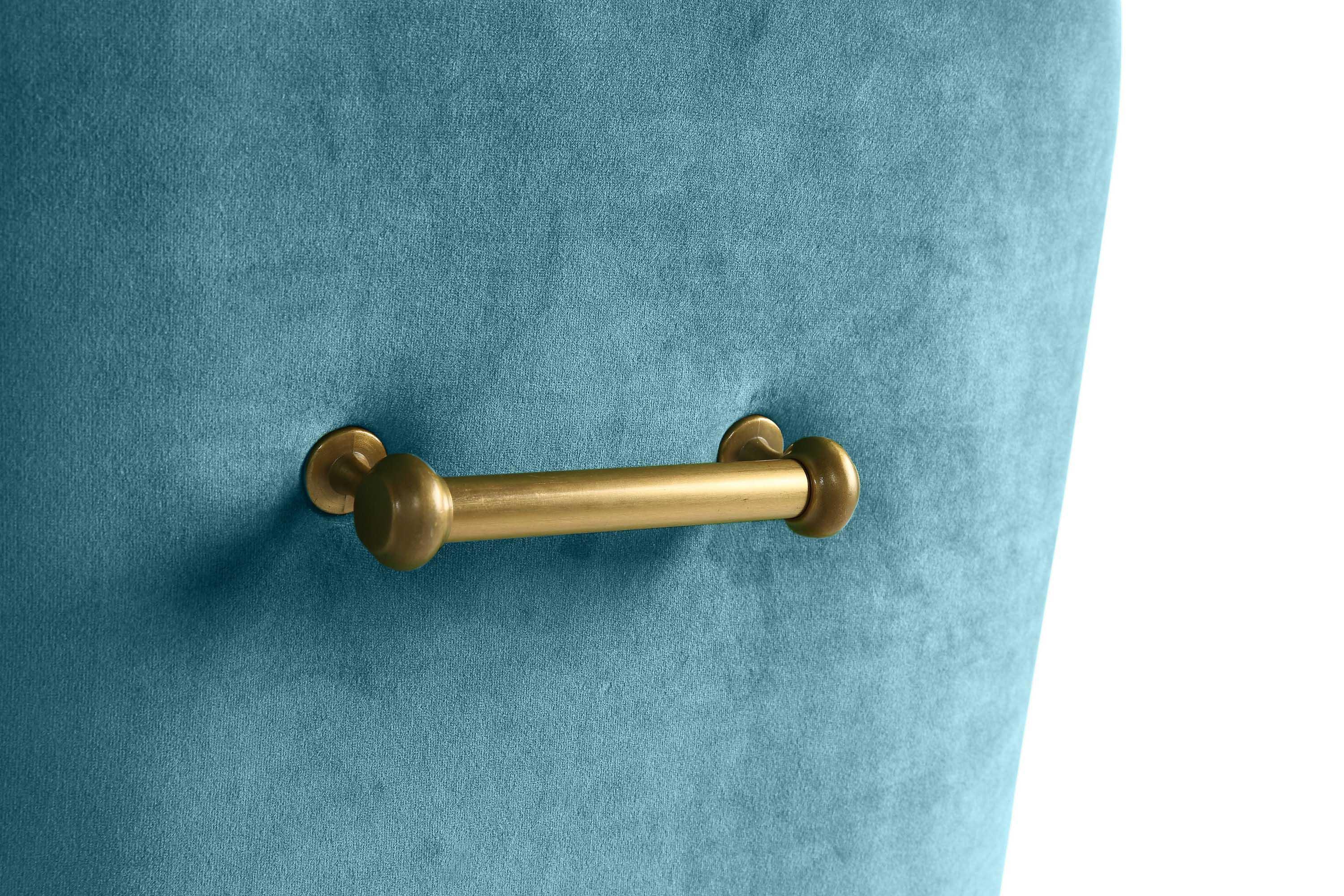 Beatrix Sea Blue Velvet Side Chair - Frankwebs