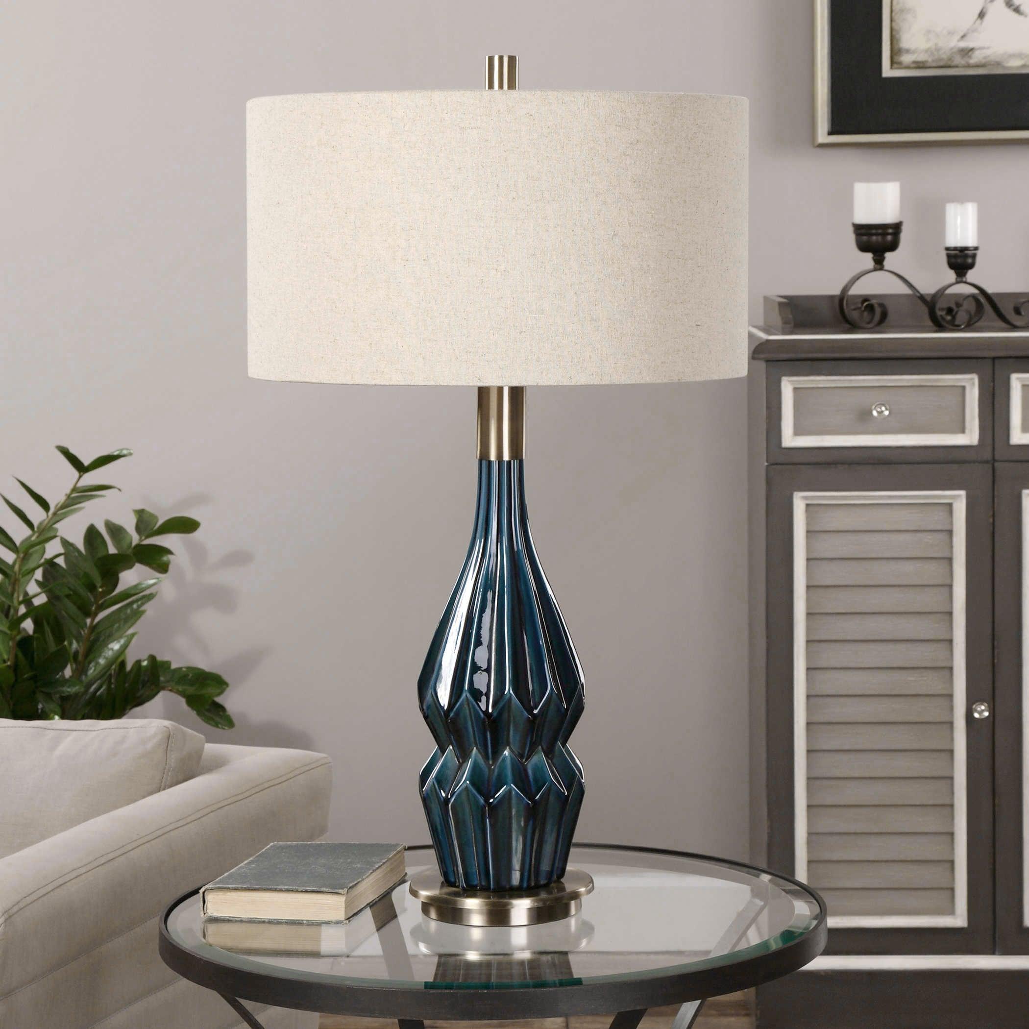 Prussian Blue Ceramic Lamp - Frankwebs