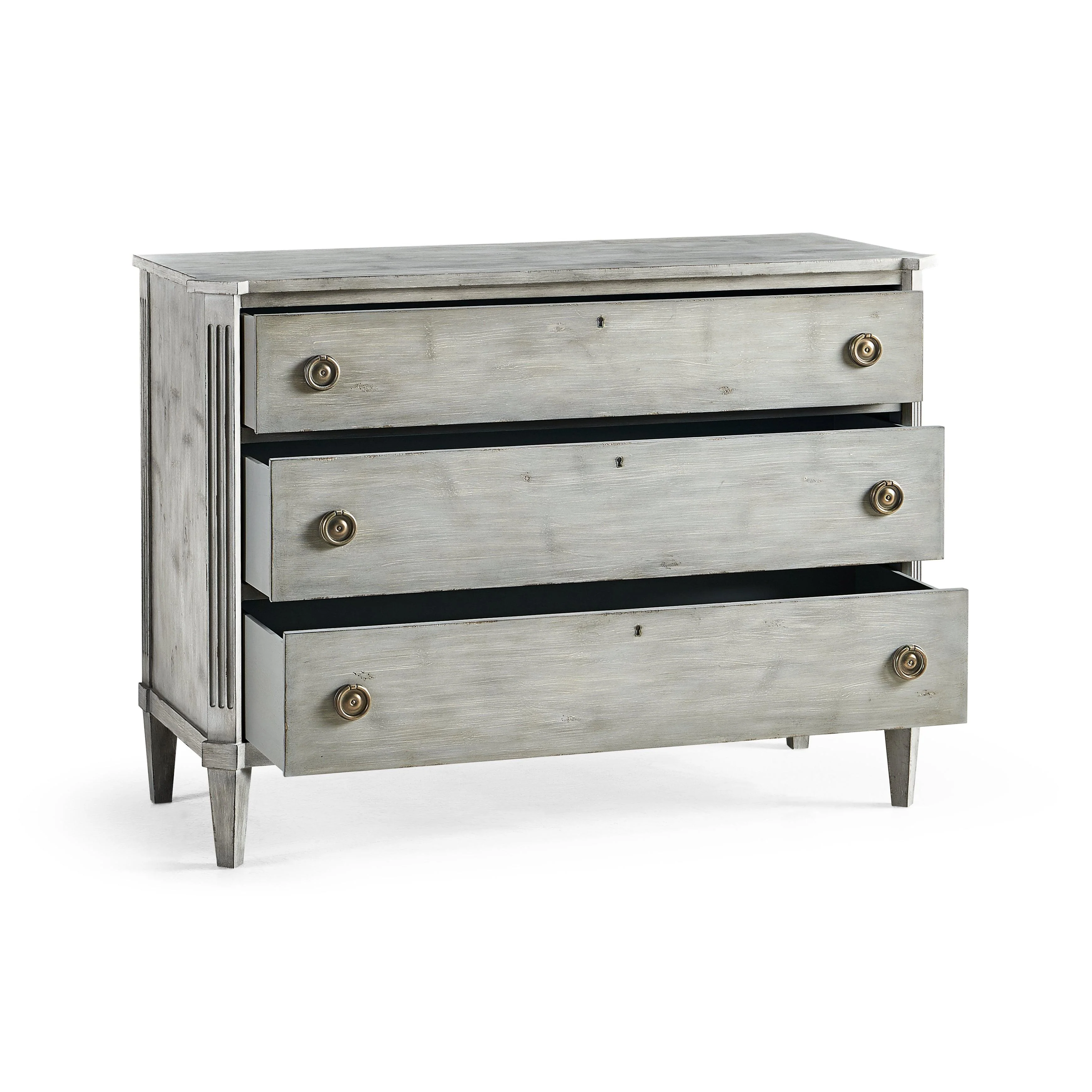 Timeless Aeon Swedish Drawer Chest in Antiqued Grey 48
