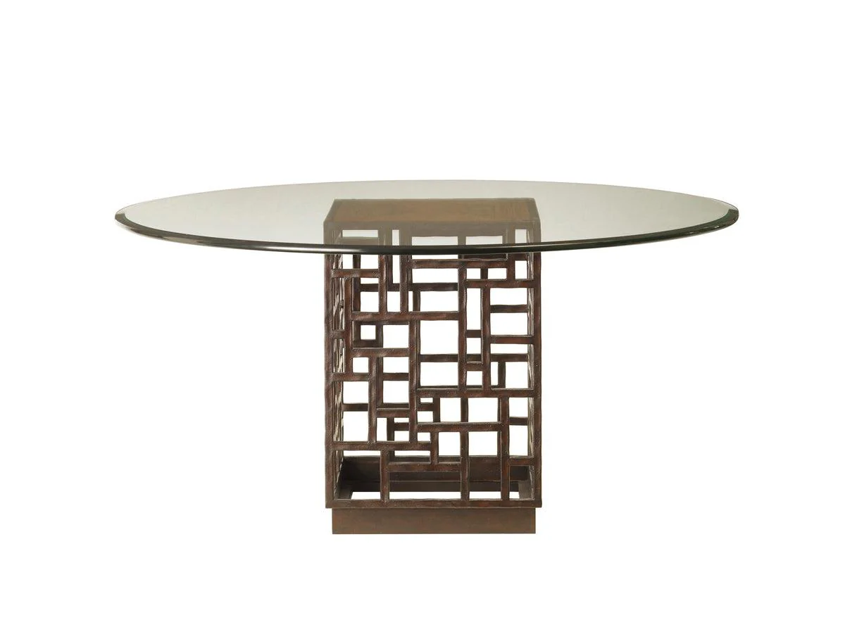 Ocean Club South Sea Dining Table With 60 Inch Glass Top - Frankwebs