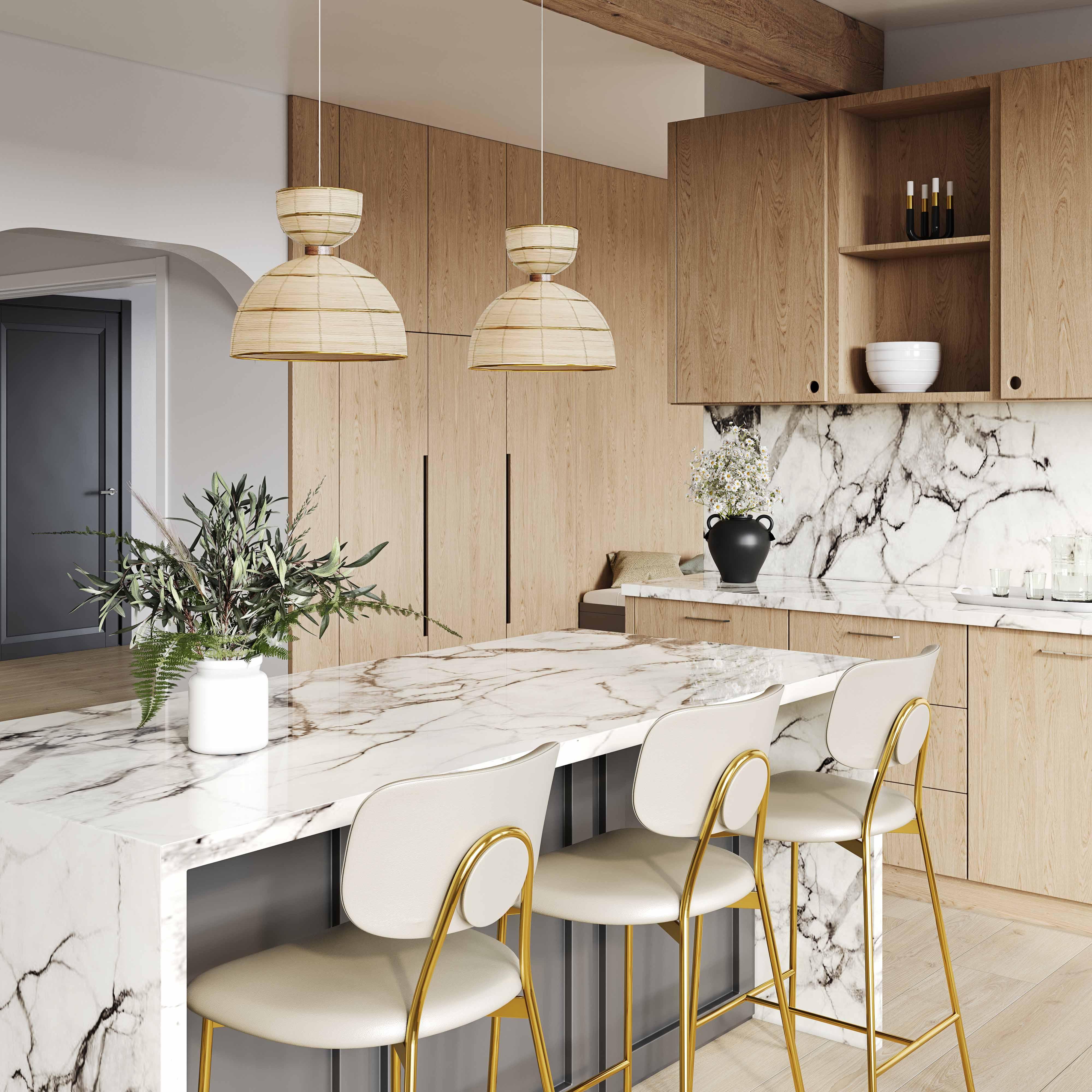 Ariana Nude Vegan Leather Counter Stool - Set of 2 - Frankwebs