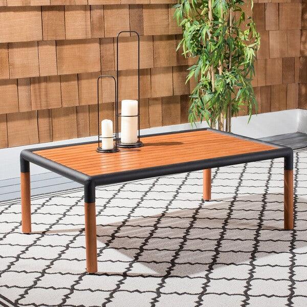TOMMY METAL AND WOOD PATIO COFFEE TABLE - Frankwebs