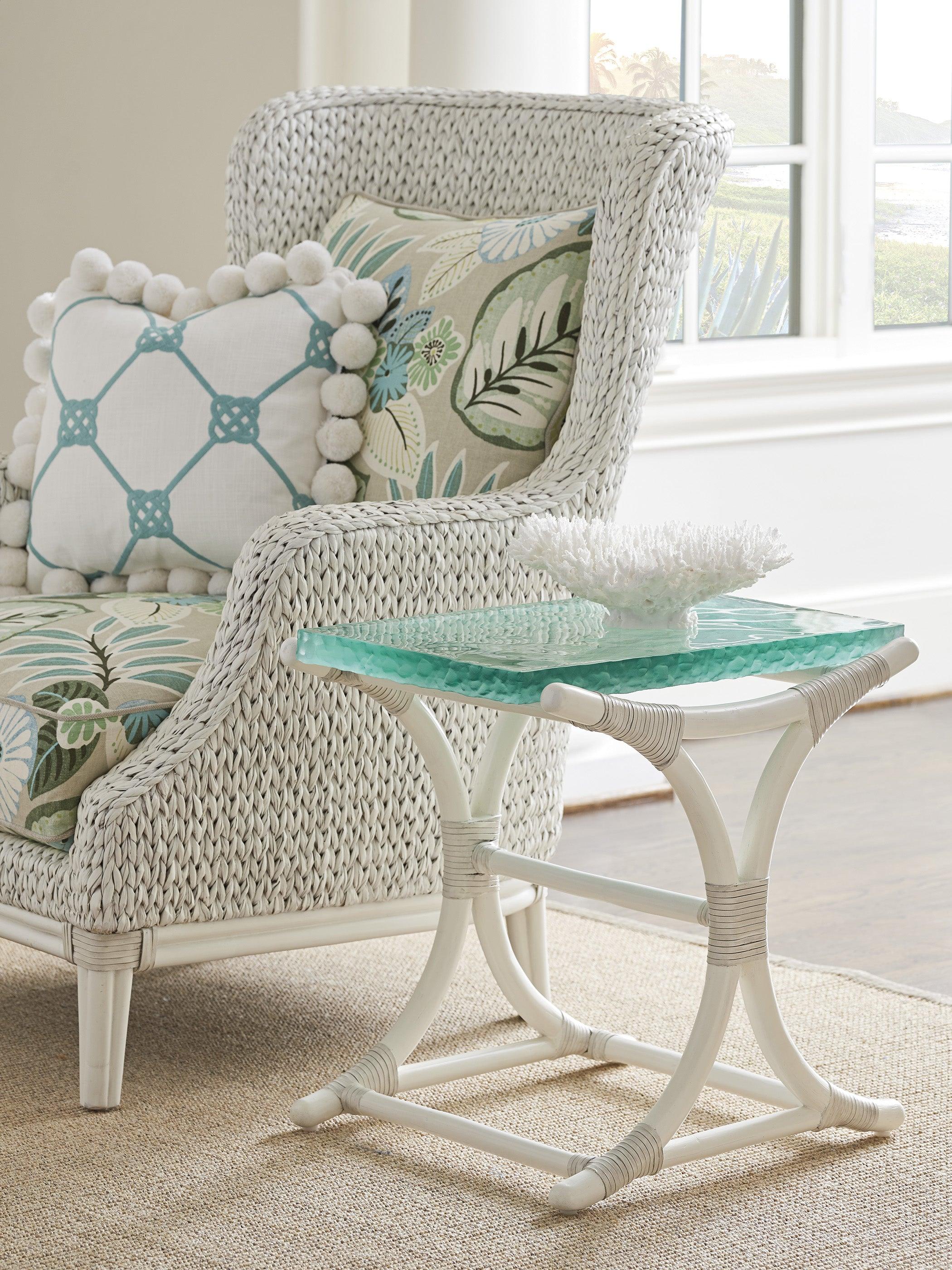 Ocean Breeze Dania Sea Glass End Table - Frankwebs