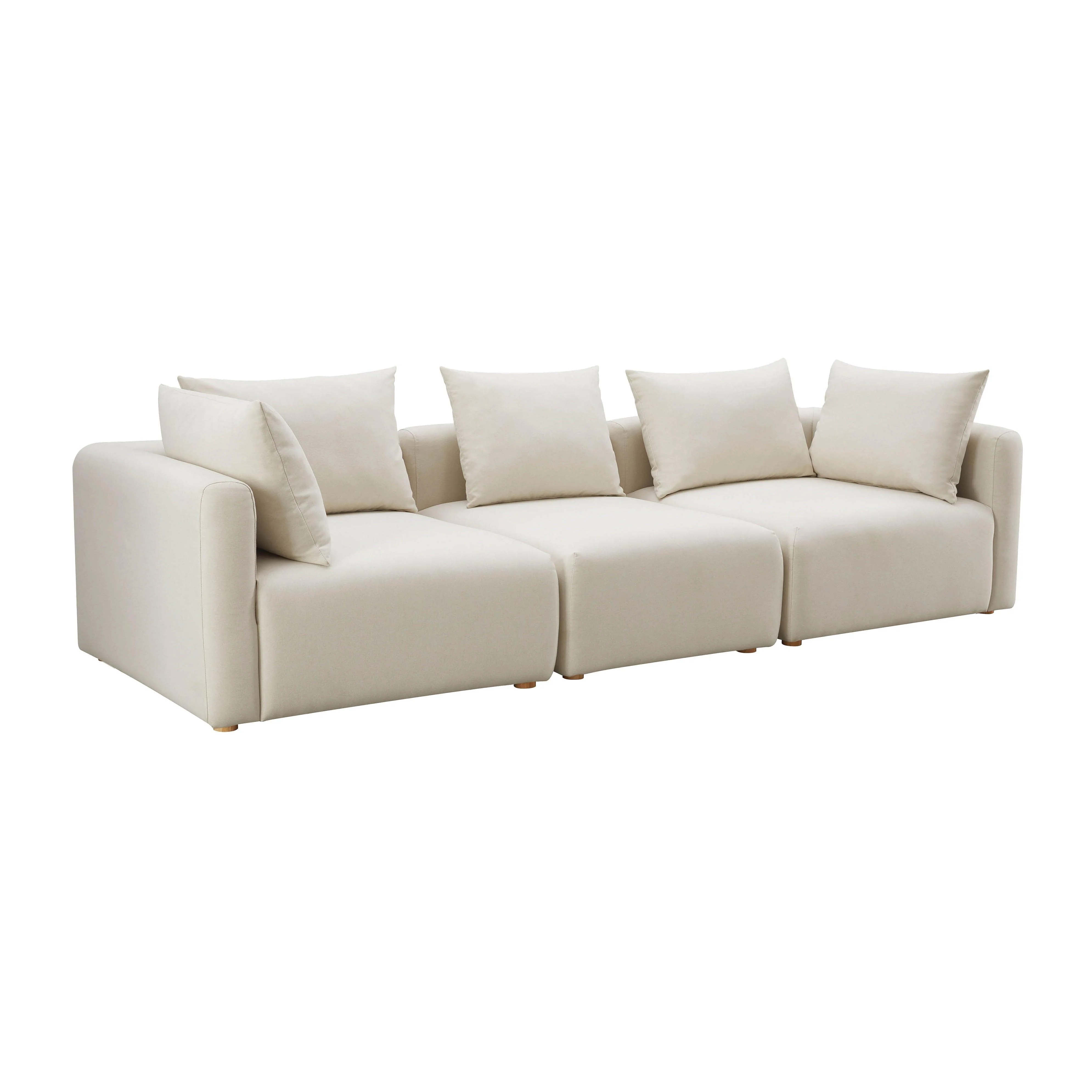 Hangover Cream Linen Sofa - Frankwebs