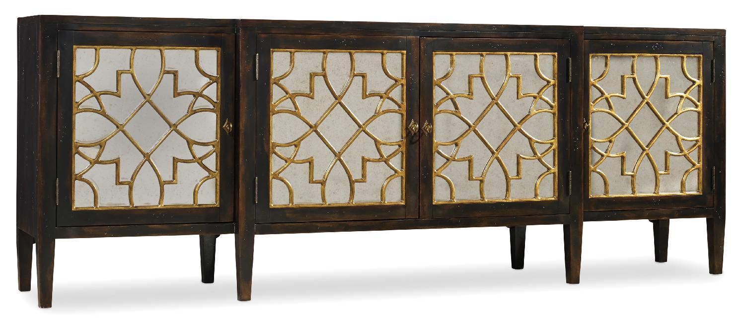 Sanctuary Four Door Mirrored Console- Ebony - Frankwebs