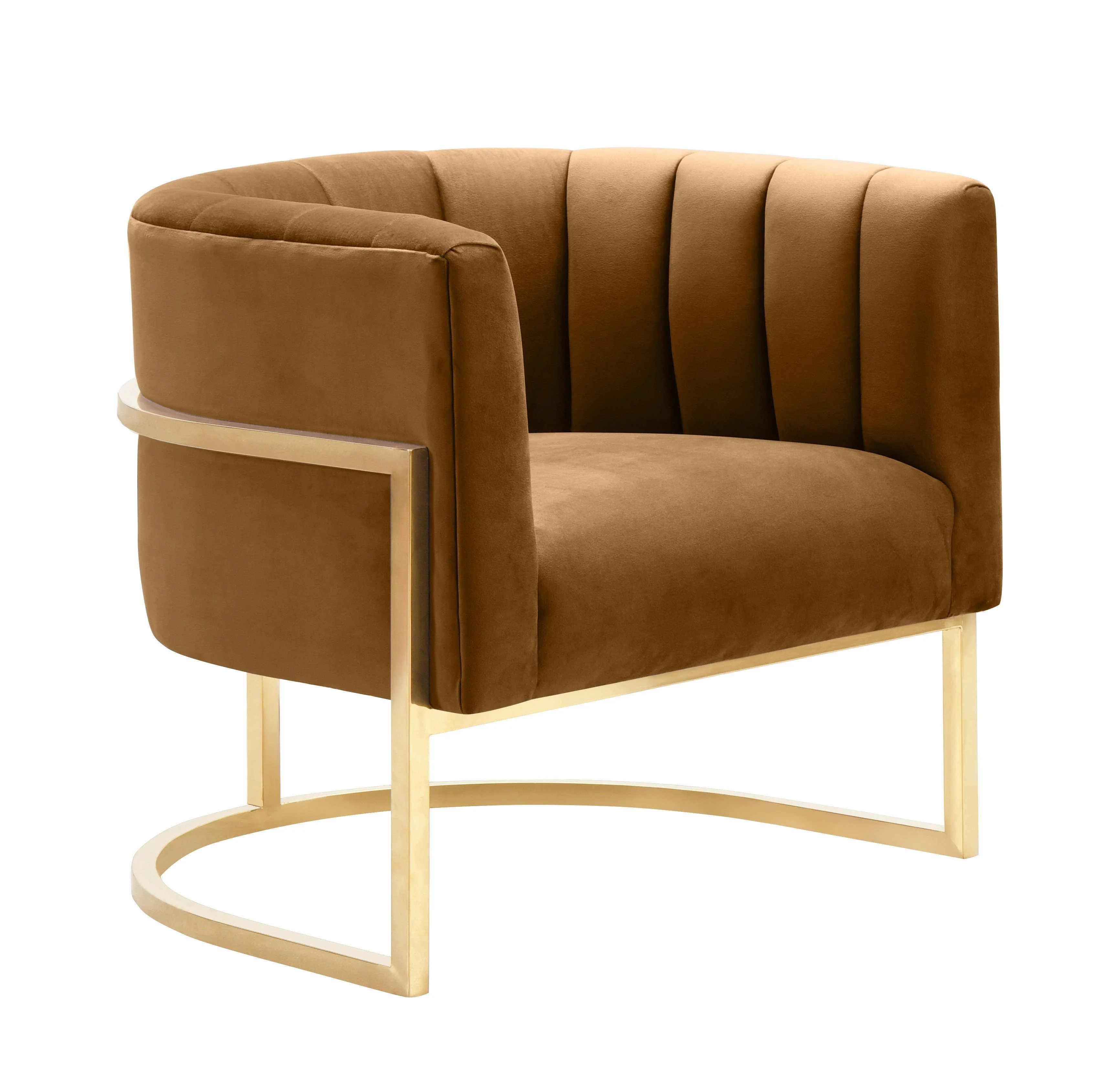 Magnolia Cognac Velvet Chair - Frankwebs