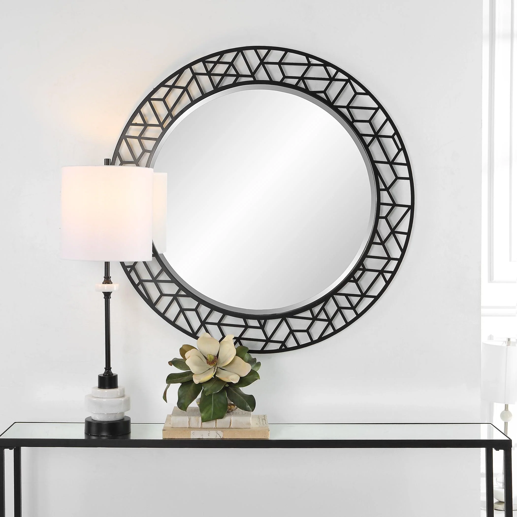 Mosaic Metal Round Mirror - Frankwebs