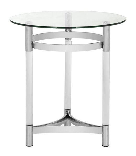 LETTY ROUND ACRYLIC END TABLE - Frankwebs