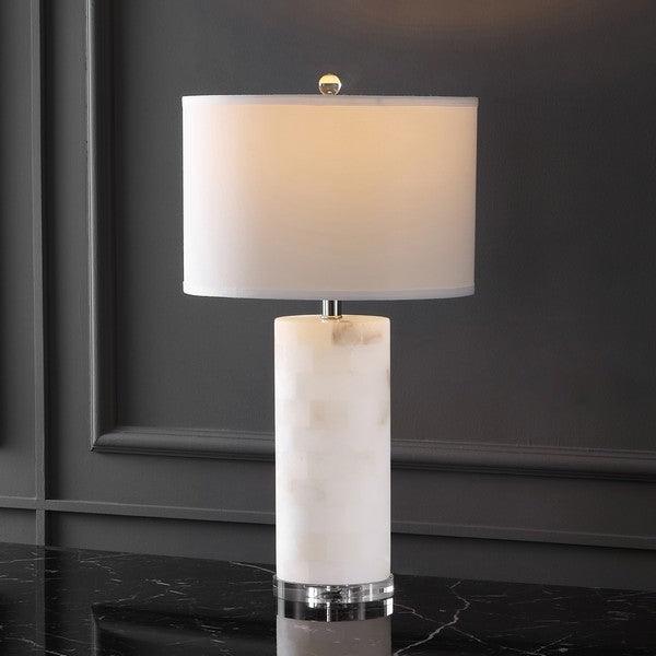 MASSEY ROUND ALABASTER TABLE LAMP - Frankwebs