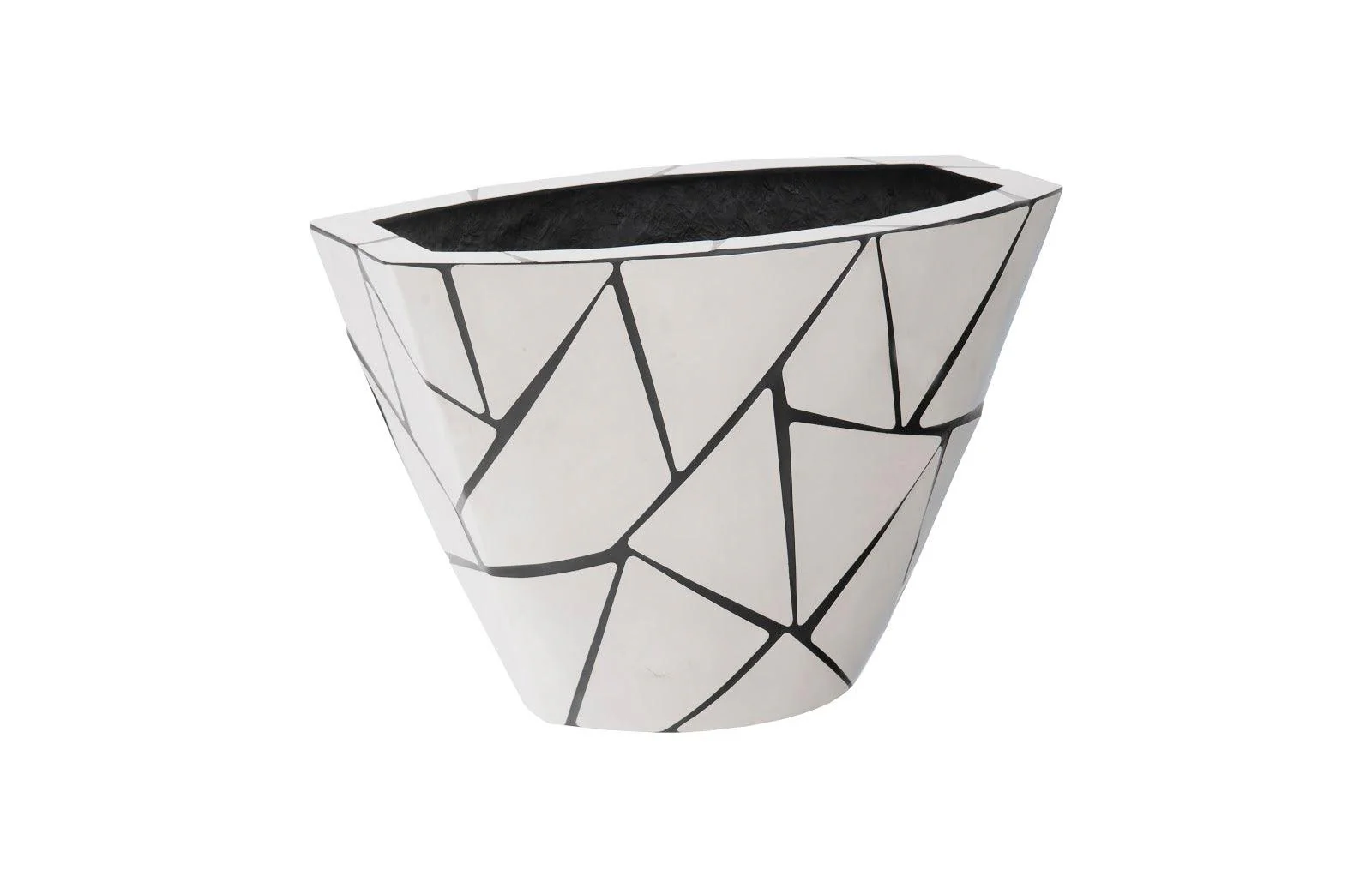 Triangle Crazy Cut Planter, Small, Stainless Steel - Frankwebs