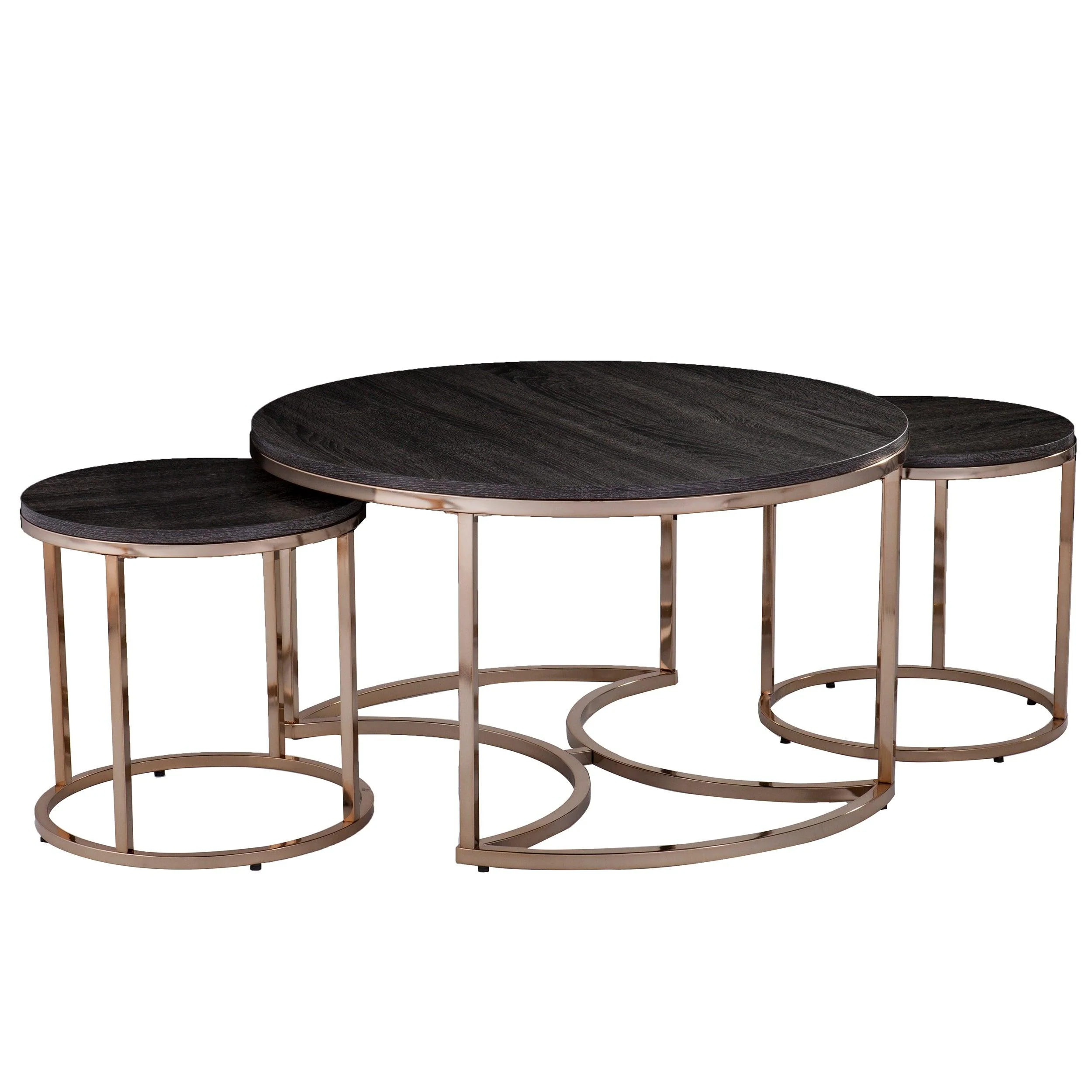 Lachlan Round Nesting Coffee Tables – 3pc Set - Frankwebs
