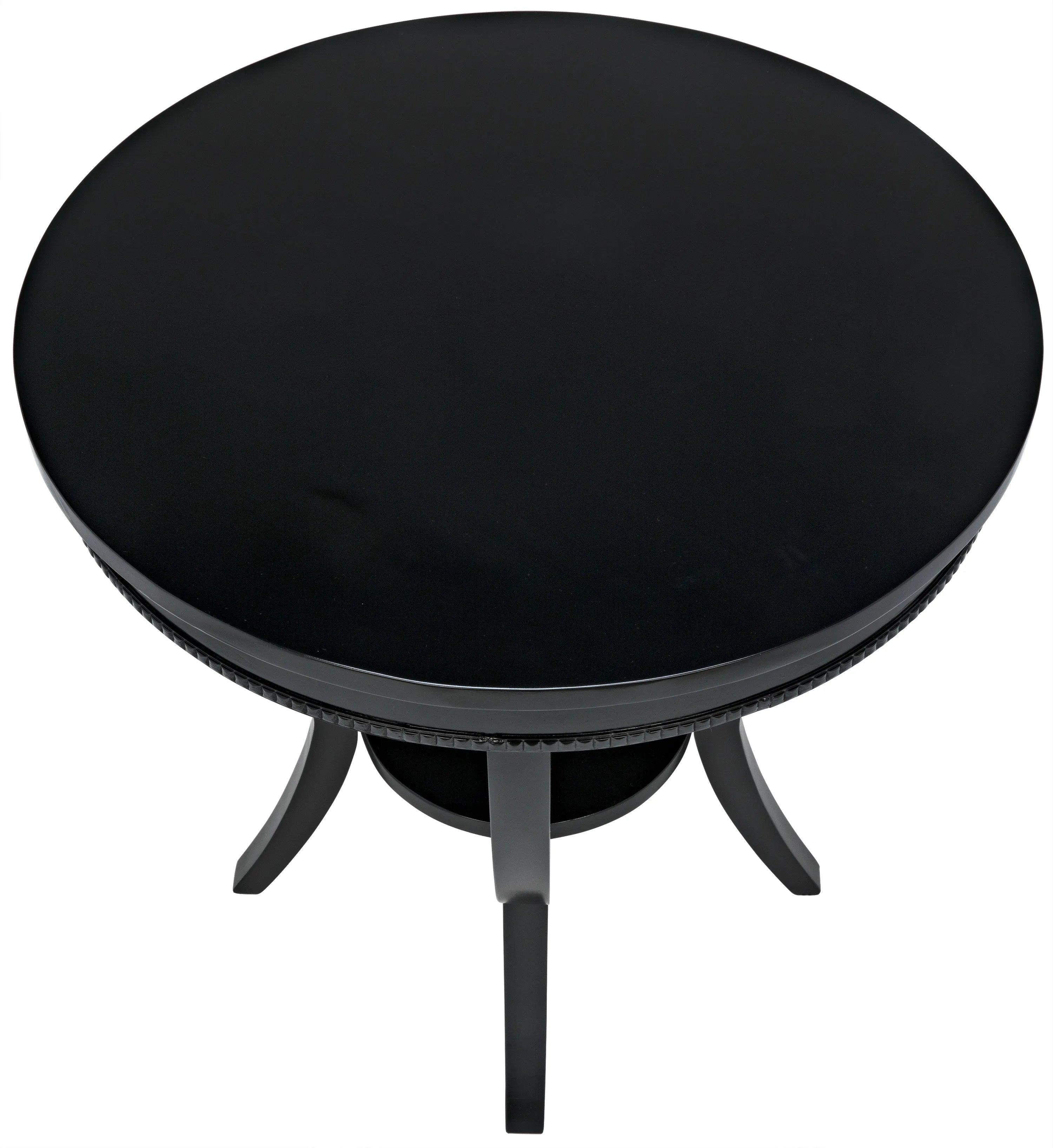 Scheffield Round End Table, Black - Frankwebs