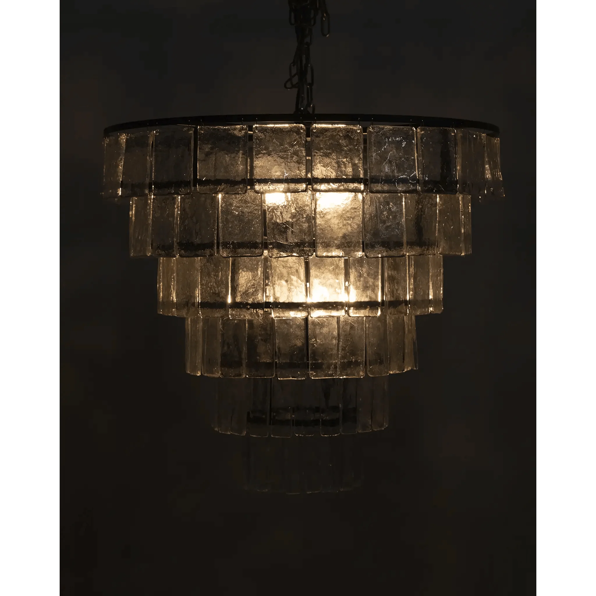 Carnegie Chandelier, Large, Black Steel - Frankwebs