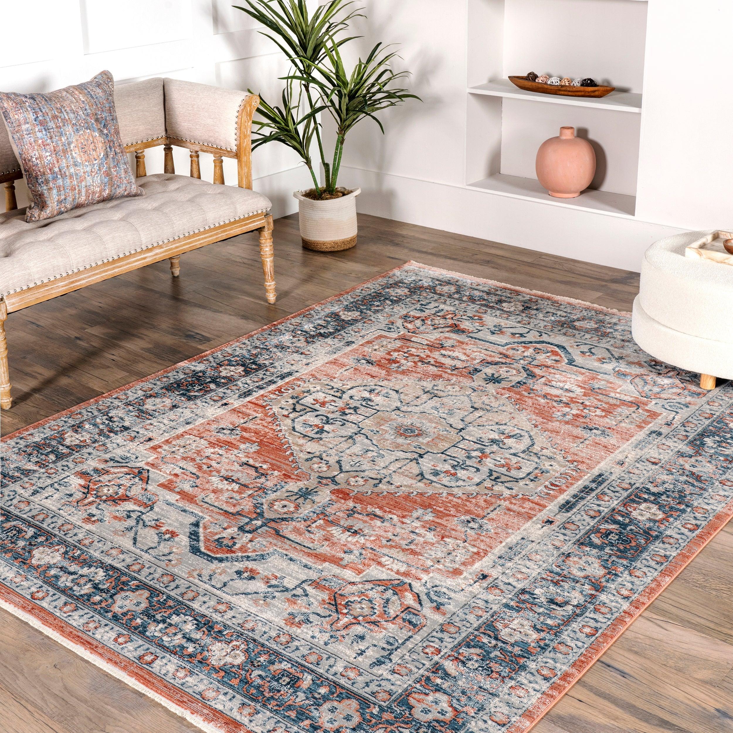 Zara Vintage Medallion Area Rug - Frankwebs