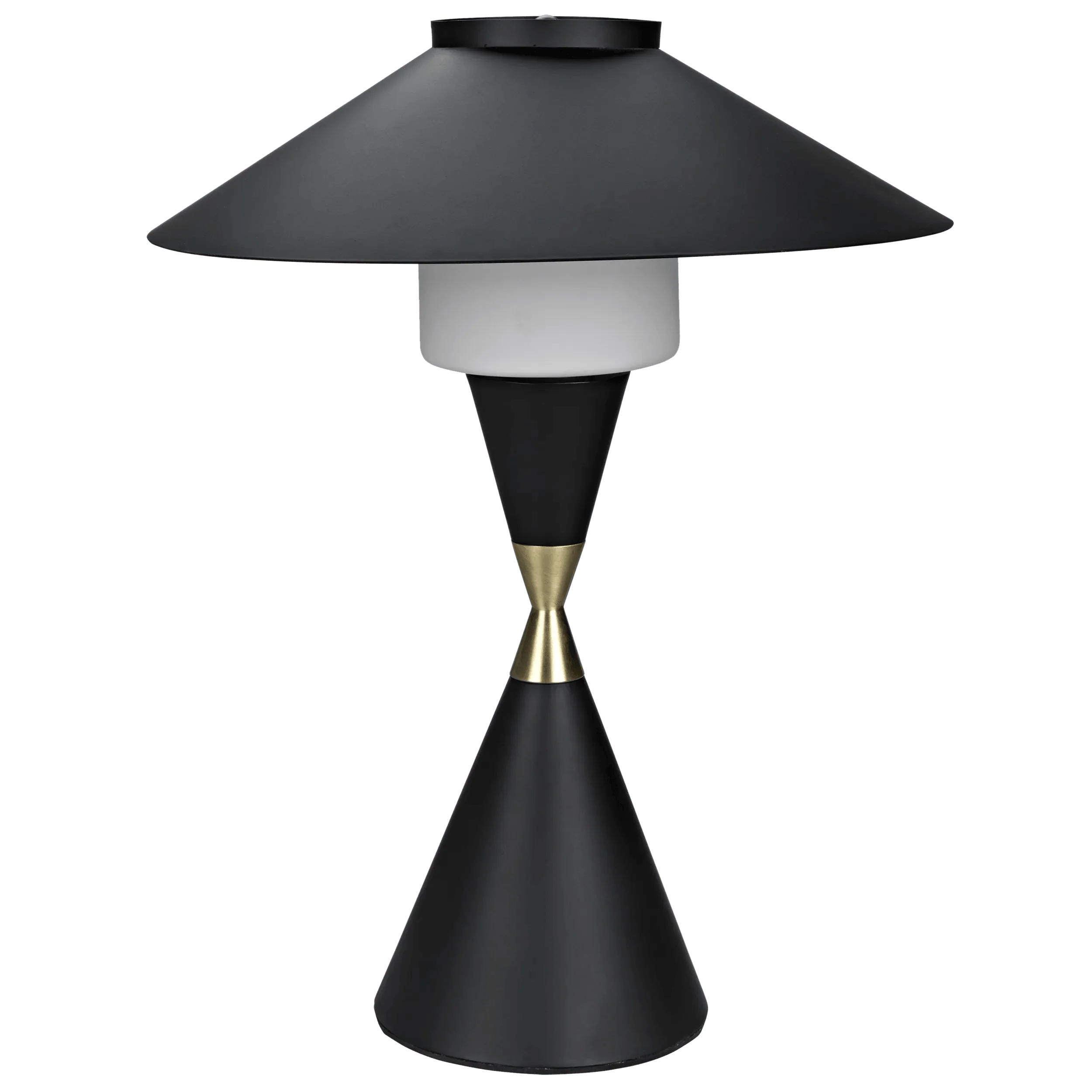 Lucia Table Lamp, Black Steel with Mb Detail - Frankwebs