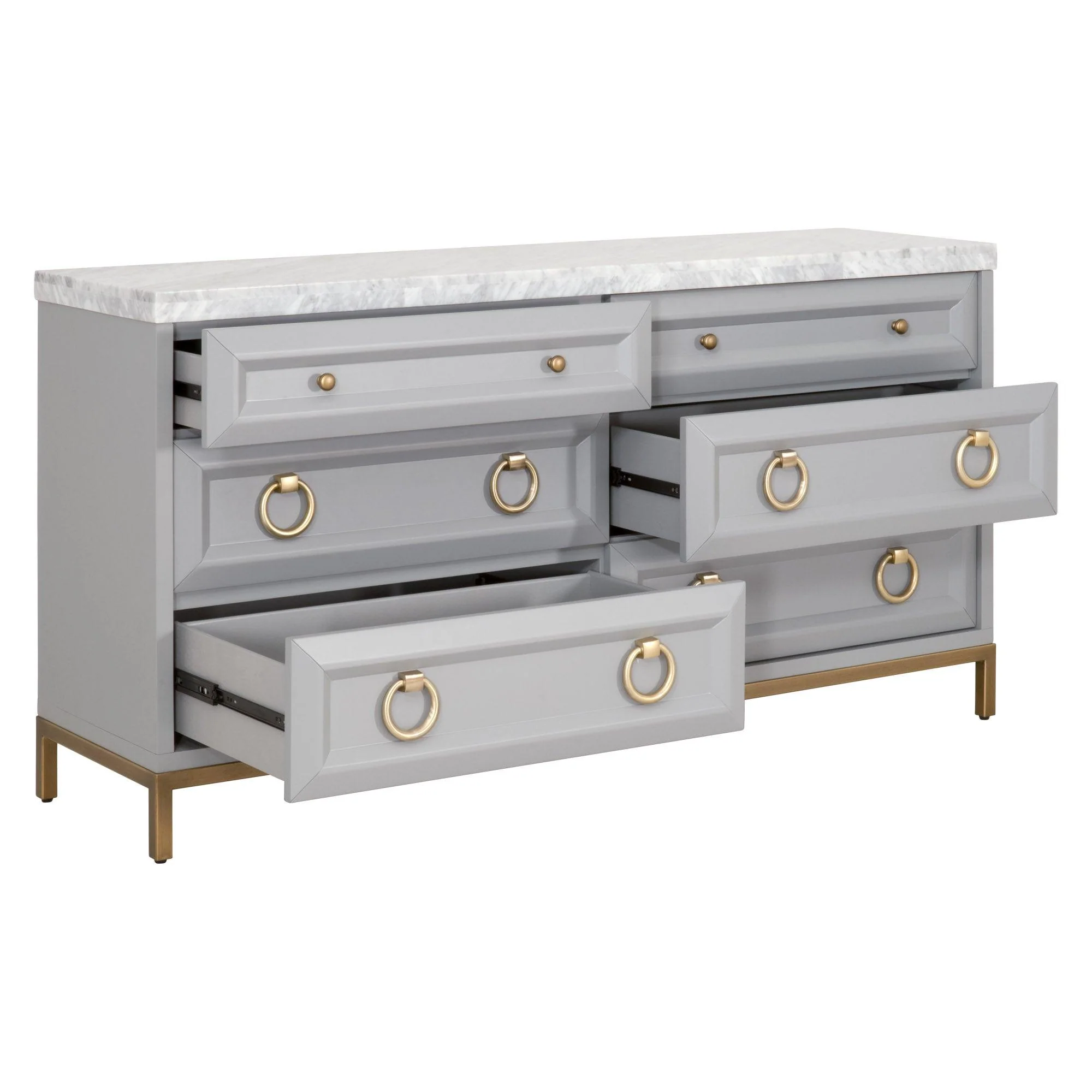 Azure Carrera 6-Drawer Double Dresser - Frankwebs