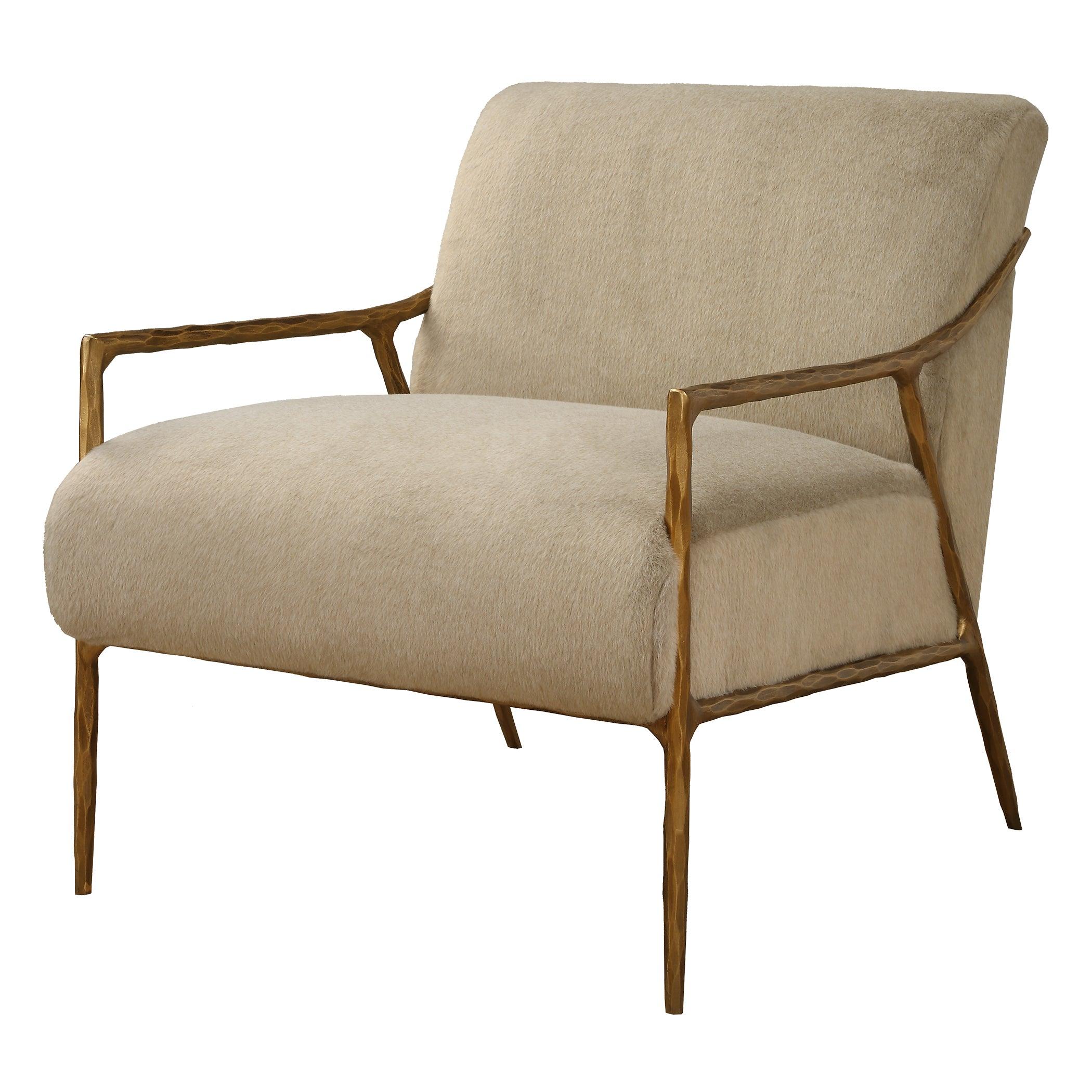 Kashmir Aged Gold Accent Chair - Frankwebs
