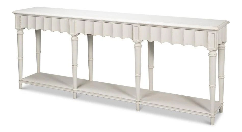 Chantal Console Table Antique White - Frankwebs