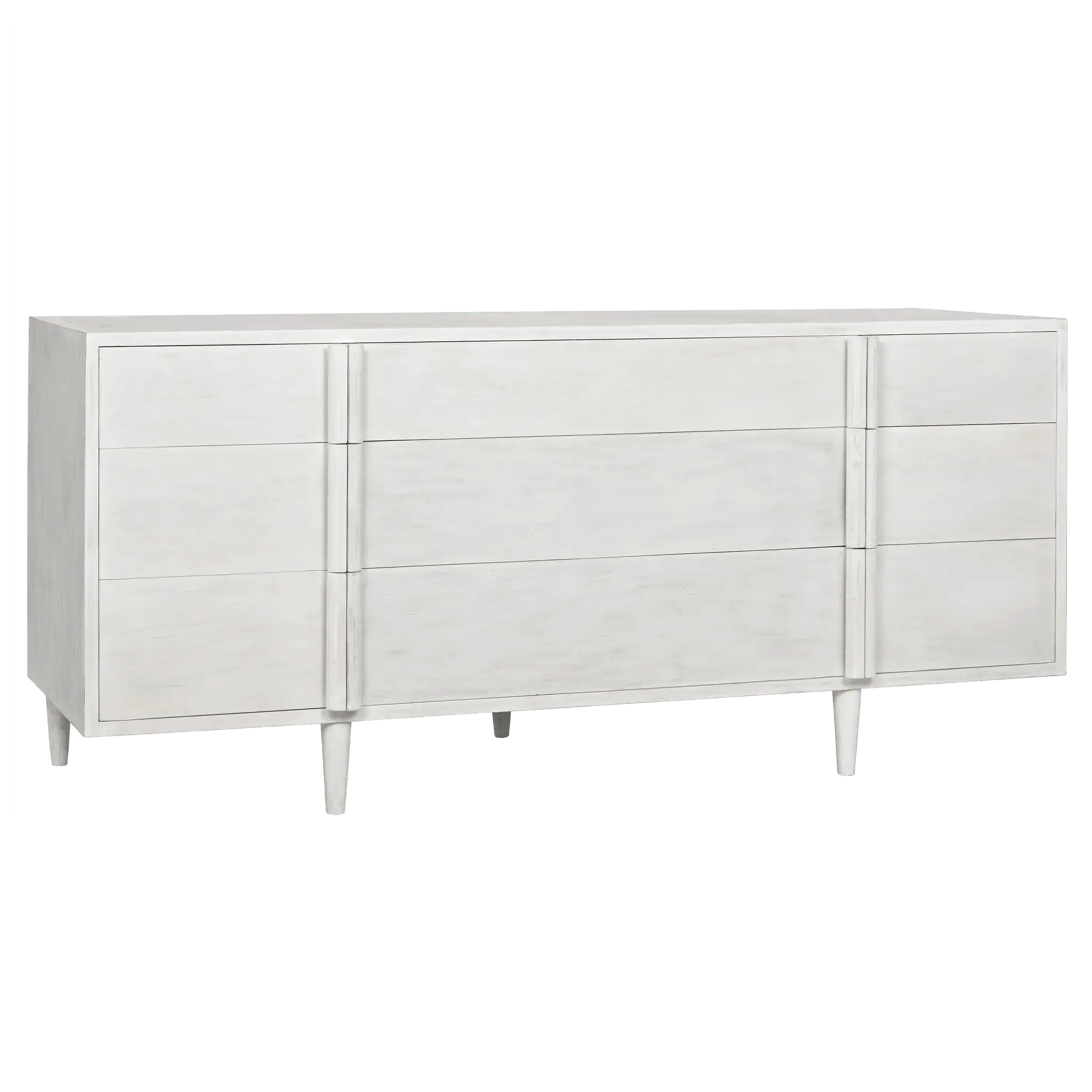 Morten 9 Drawer Dresser, White Wash - Frankwebs