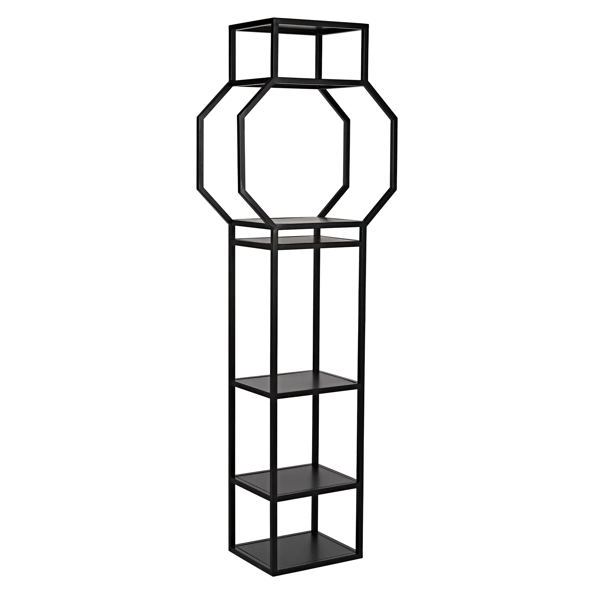 Downtown B Bookcase, Black Metal - Frankwebs