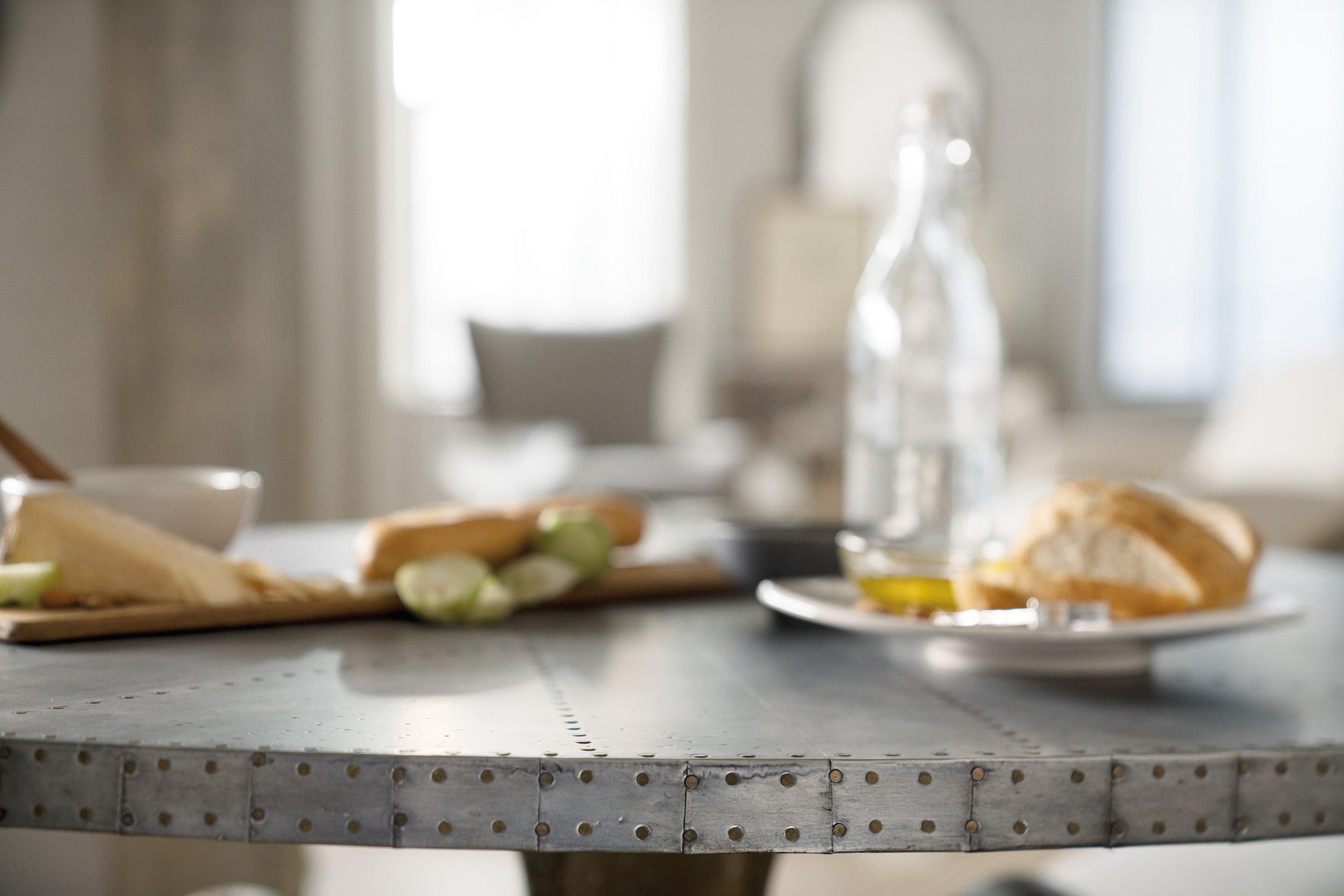 Boheme Ascension 60in Zinc Round Dining Table - Frankwebs