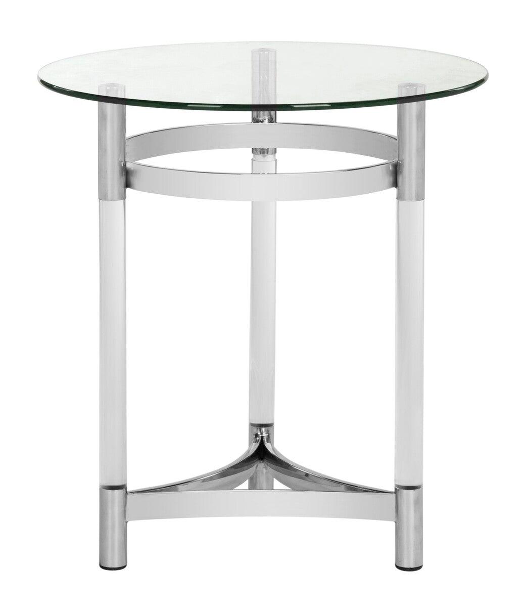 LETTY ROUND ACRYLIC END TABLE - Frankwebs