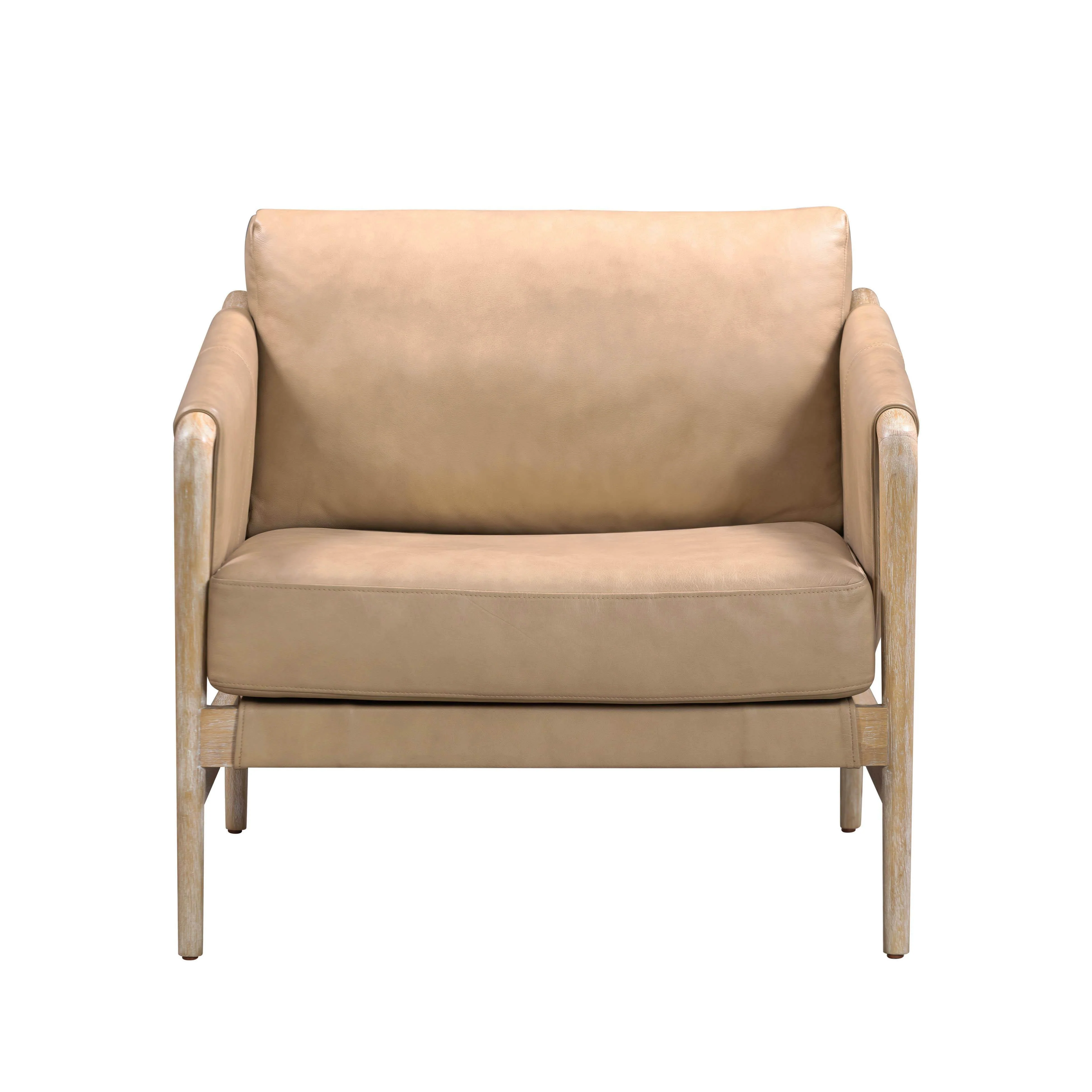 Chakka Tan Genuine Leather Accent Chair - Frankwebs