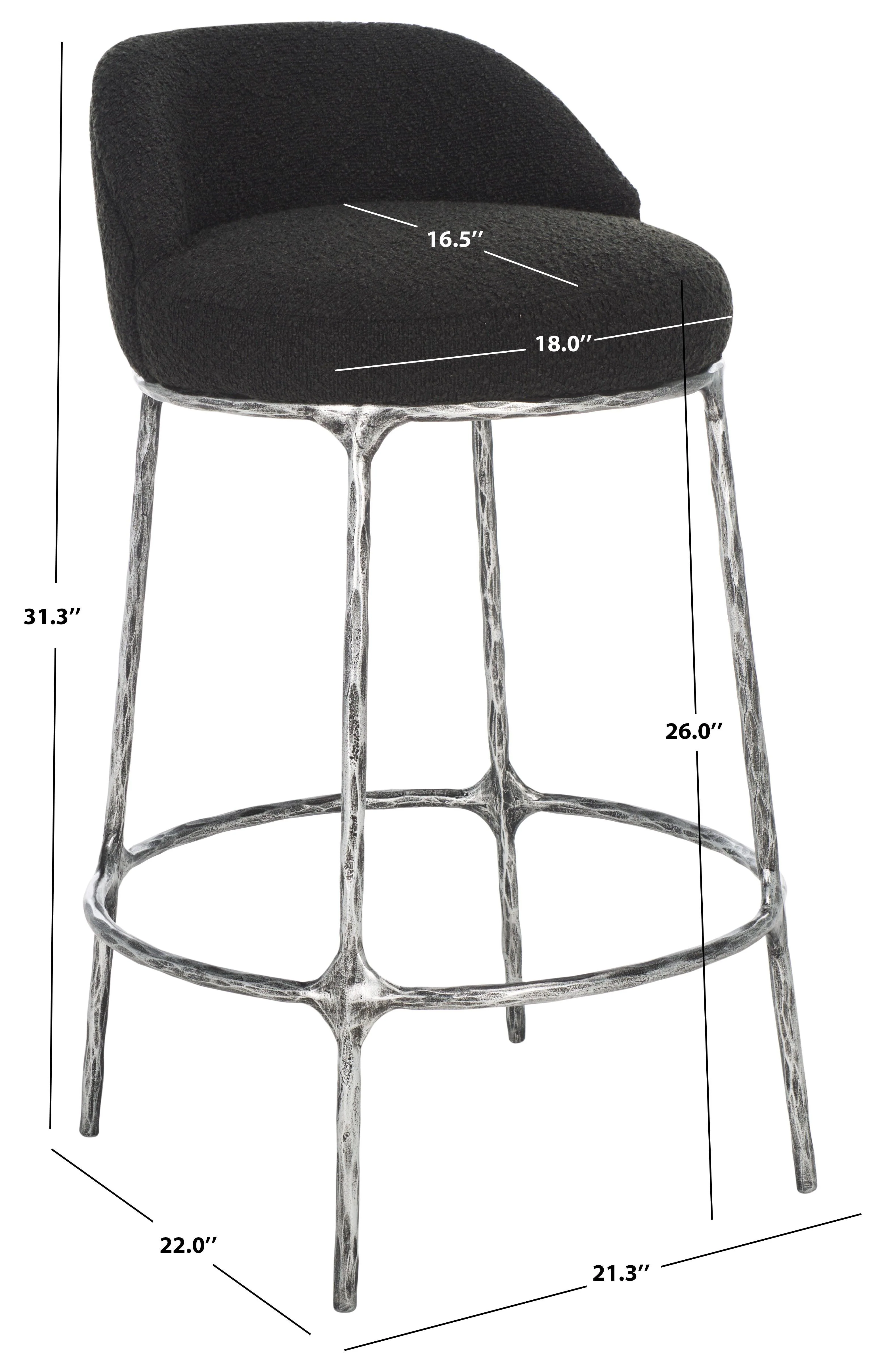 WOODSEN BOUCLE COUNTERSTOOL - Frankwebs