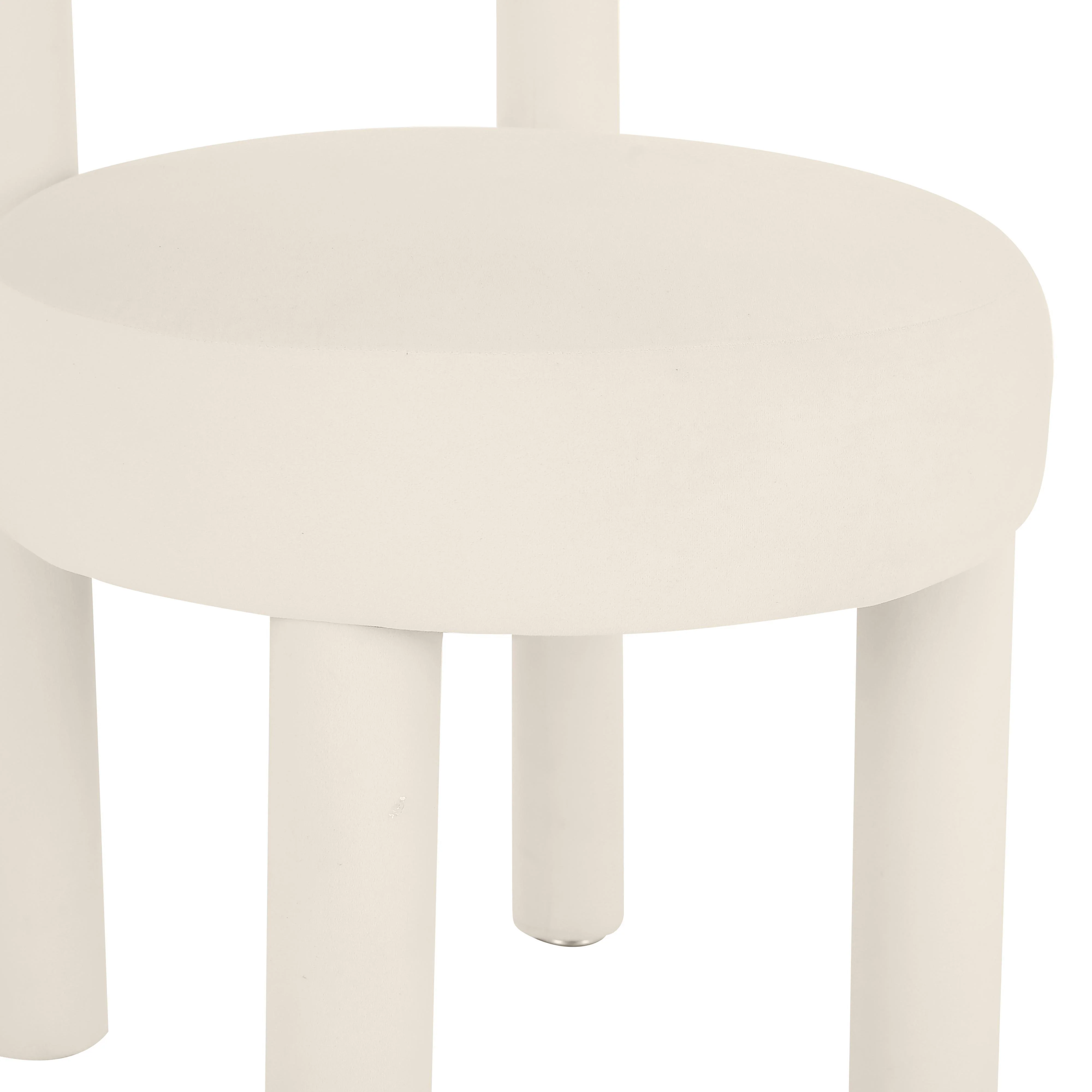 Carmel Cream Velvet Dining Chair - Frankwebs