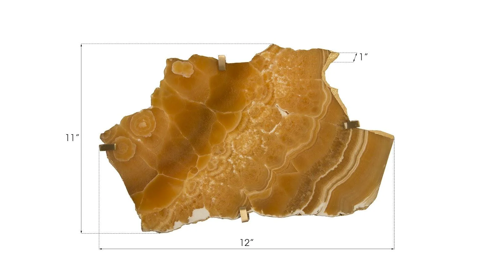 Gem Wall Tile in Brass Setting, Sand Onyx - Frankwebs