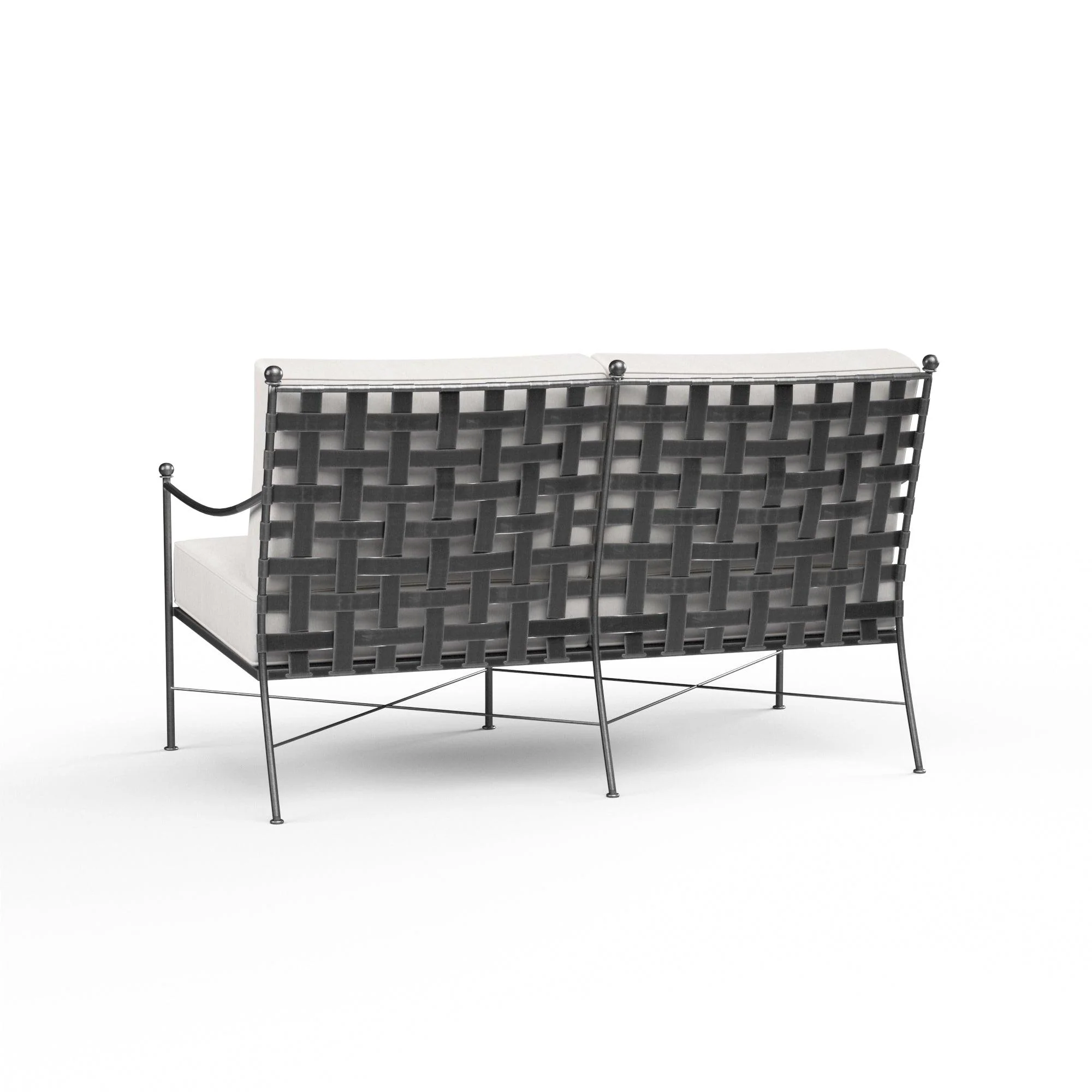 Provence Loveseat in Canvas Flax w/ Self Welt - Frankwebs