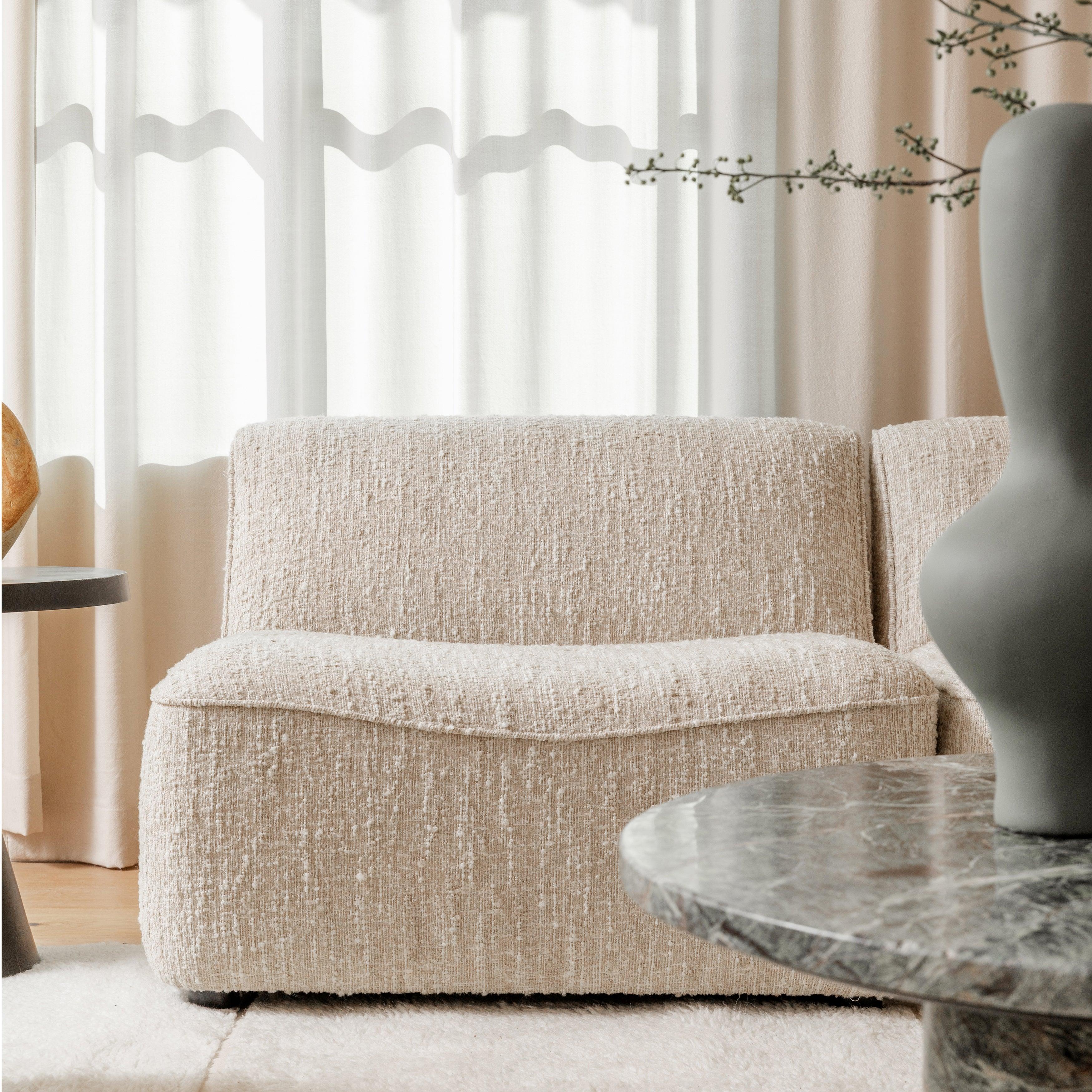 Madeleine Modular Sectional - Armless Beige - Frankwebs