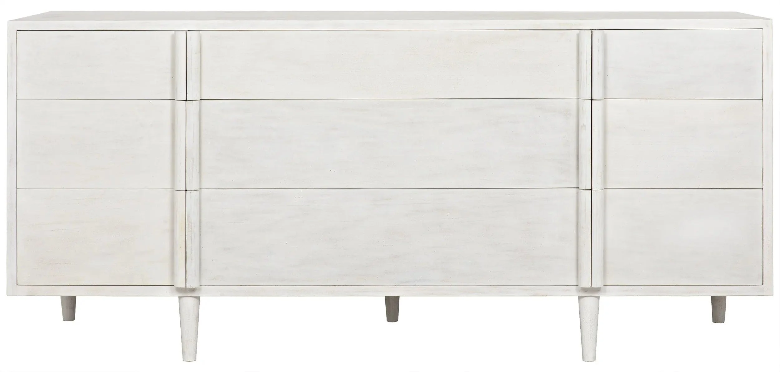 Morten 9 Drawer Dresser, White Wash - Frankwebs