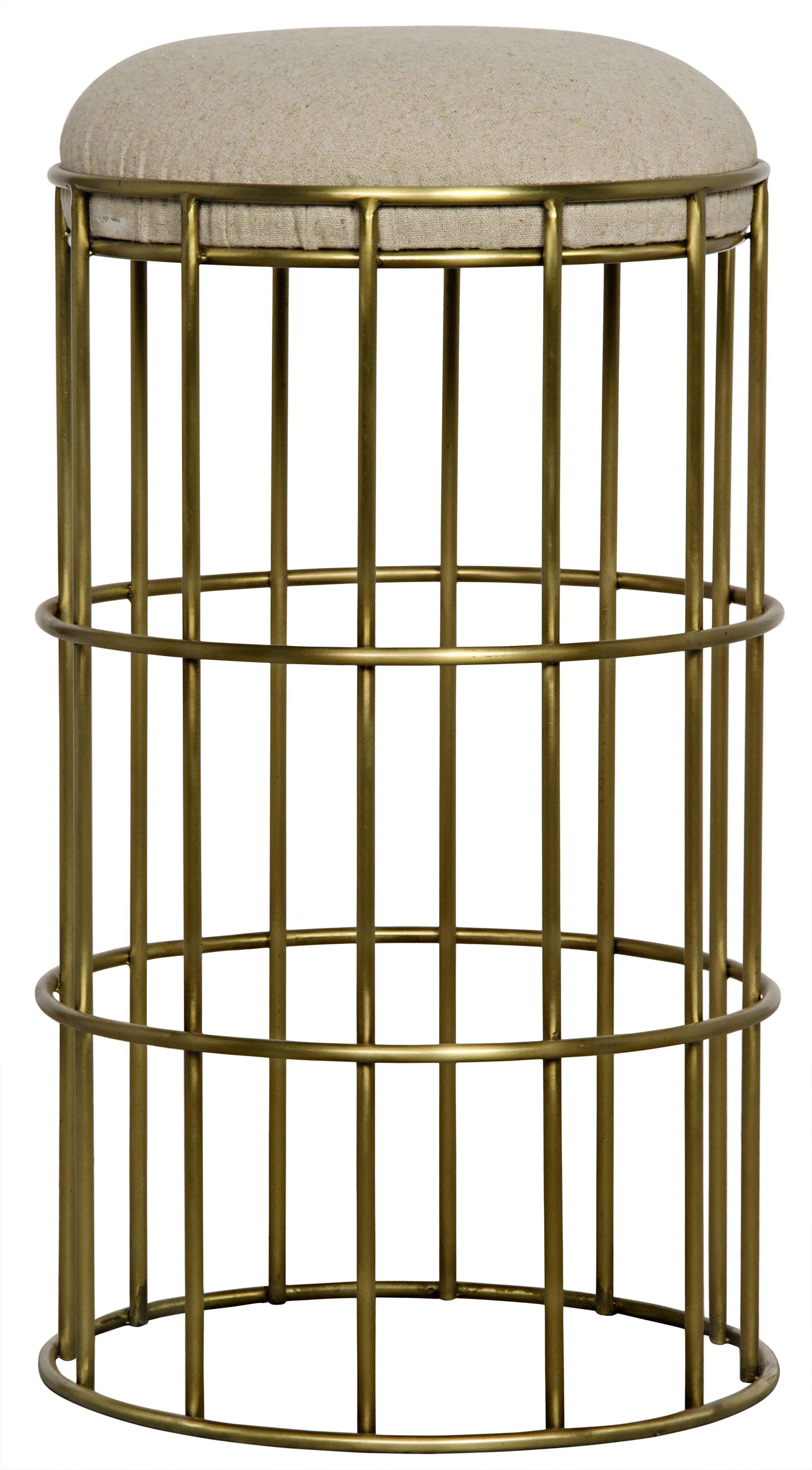 Ryley Counter Stool, Steel with Brass Finish - Frankwebs
