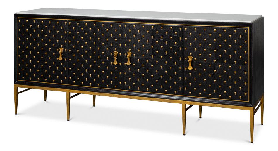 Palisade Shagreen Credenza - Black - Frankwebs