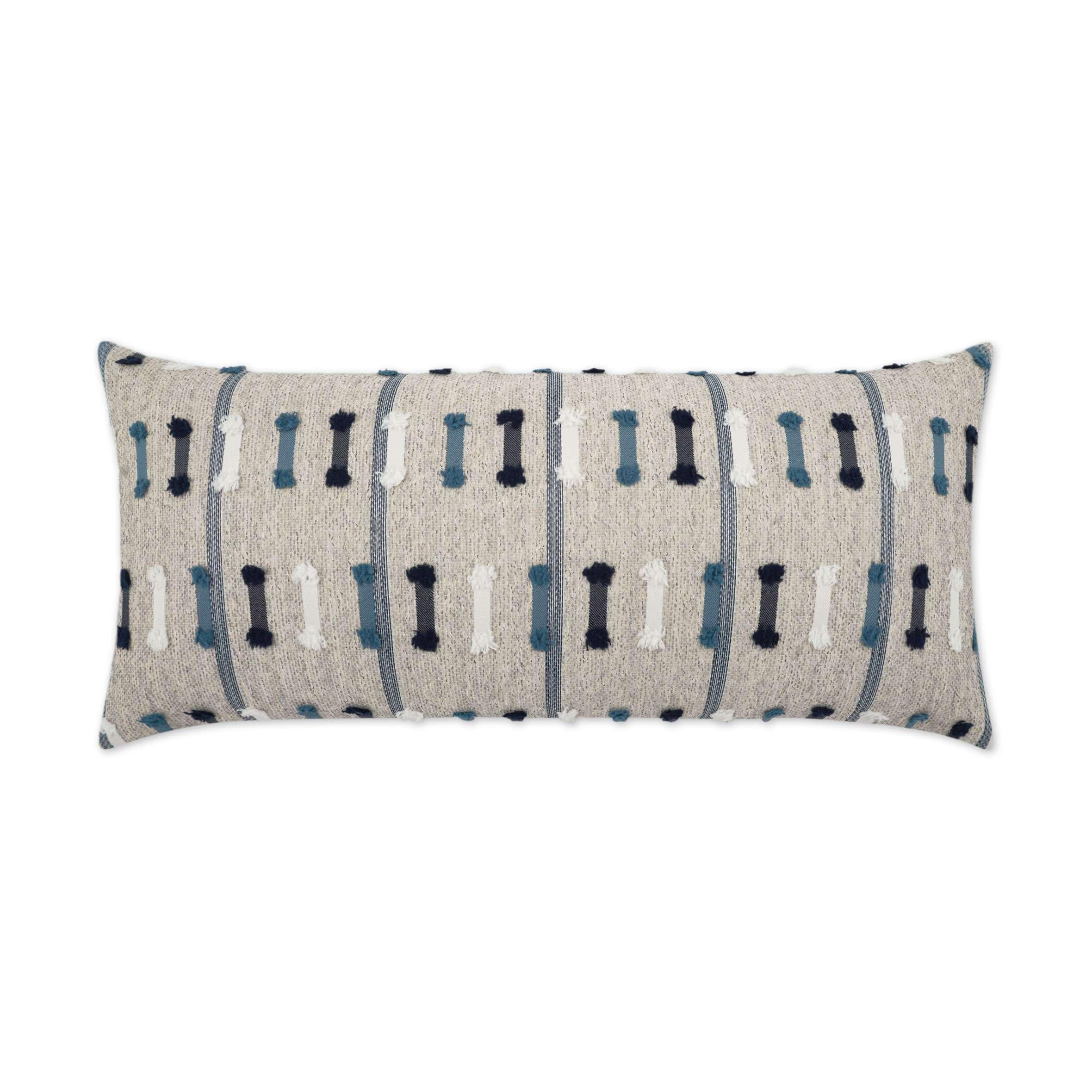 Outdoor Tassel Stripe Lumbar Pillow - Frankwebs