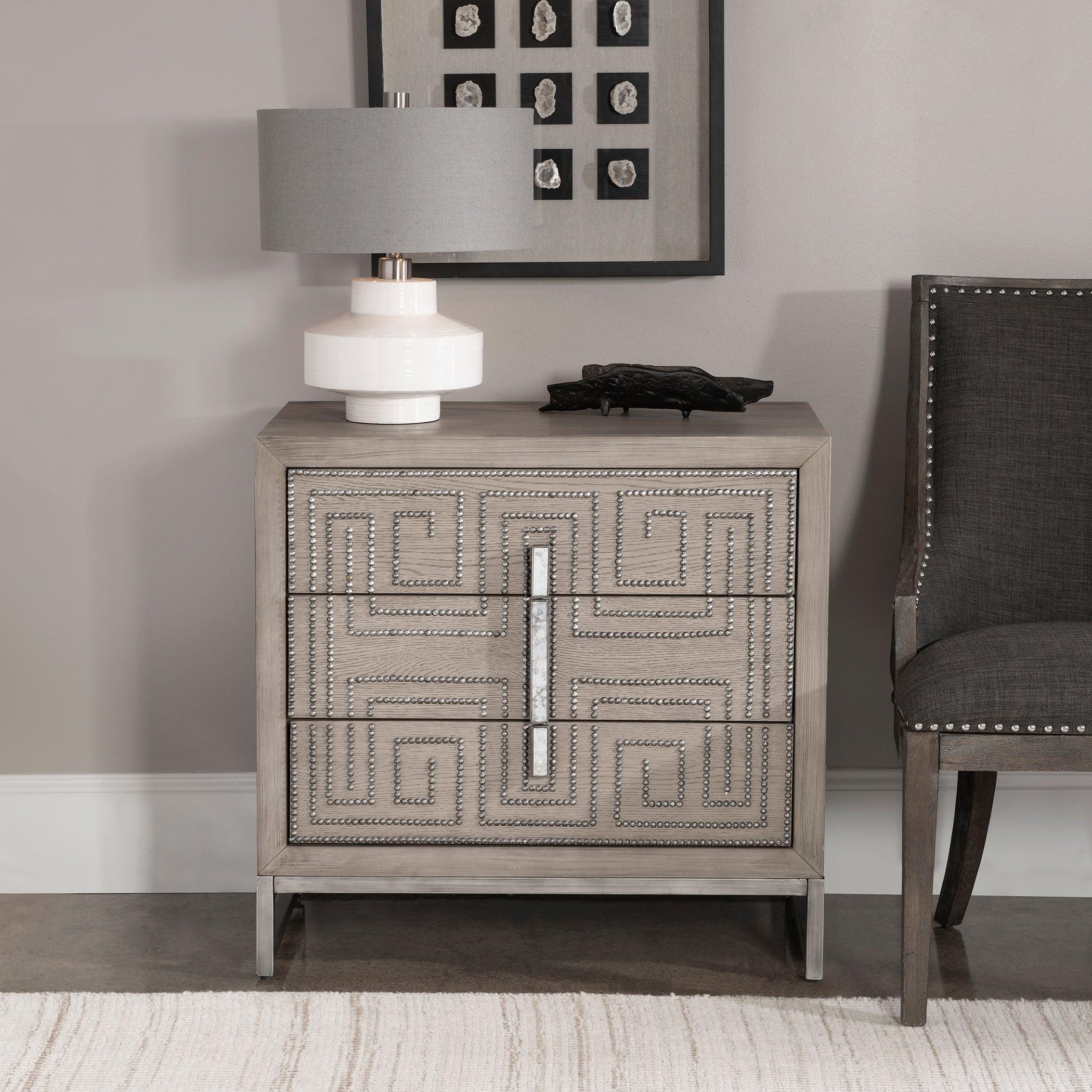 DEVYA GRAY OAK ACCENT DRAWERS - Frankwebs