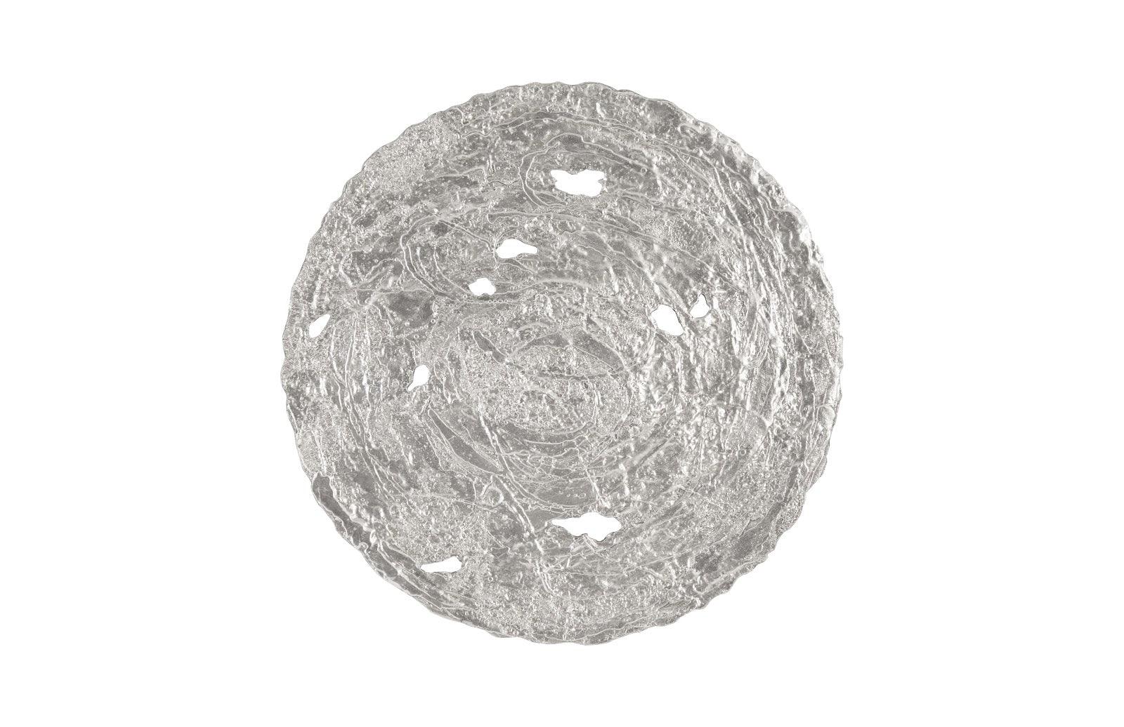 Molten Wall Disc, Large, Silver Leaf - Frankwebs