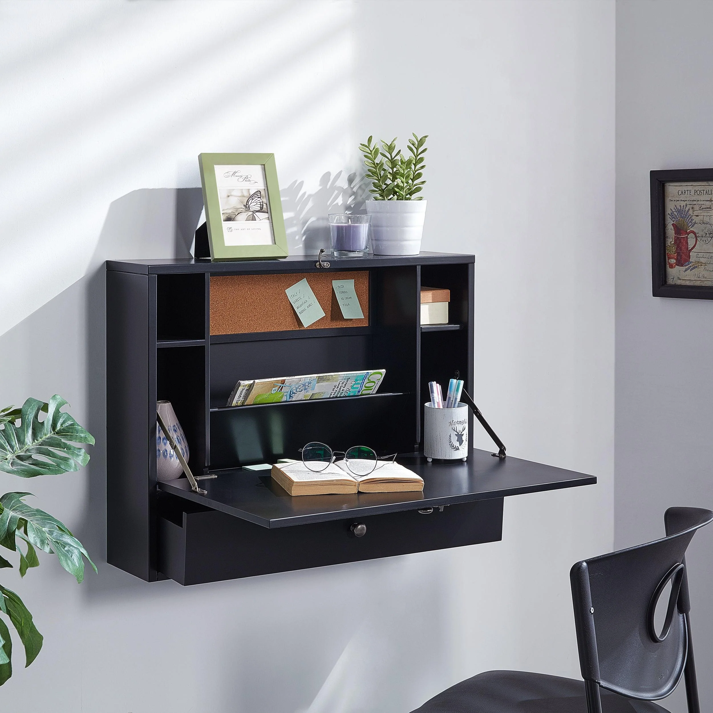 Wall Mount Laptop Desk - Universal Style - Black - Frankwebs