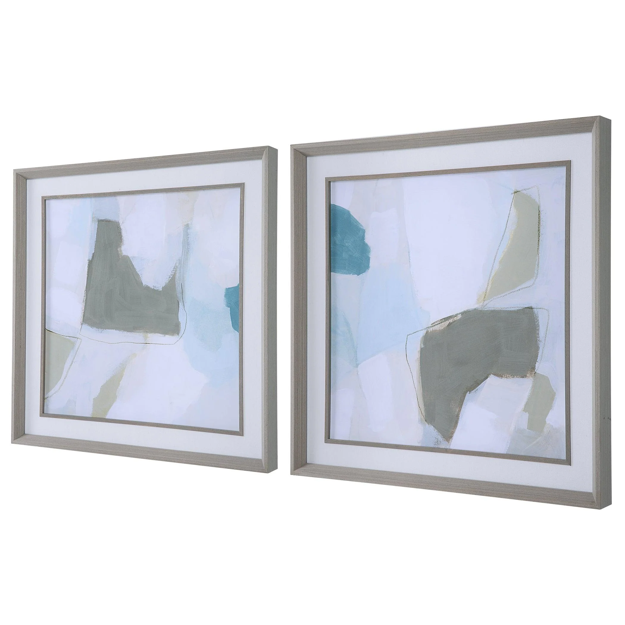Mist Shapes Framed Prints, Set/2 - Frankwebs