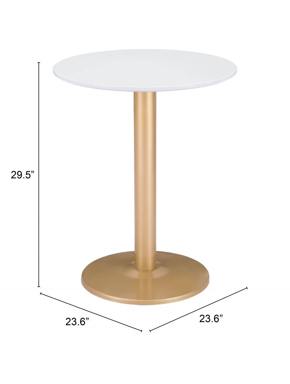 Alto Bistro Table White & Gold - Frankwebs