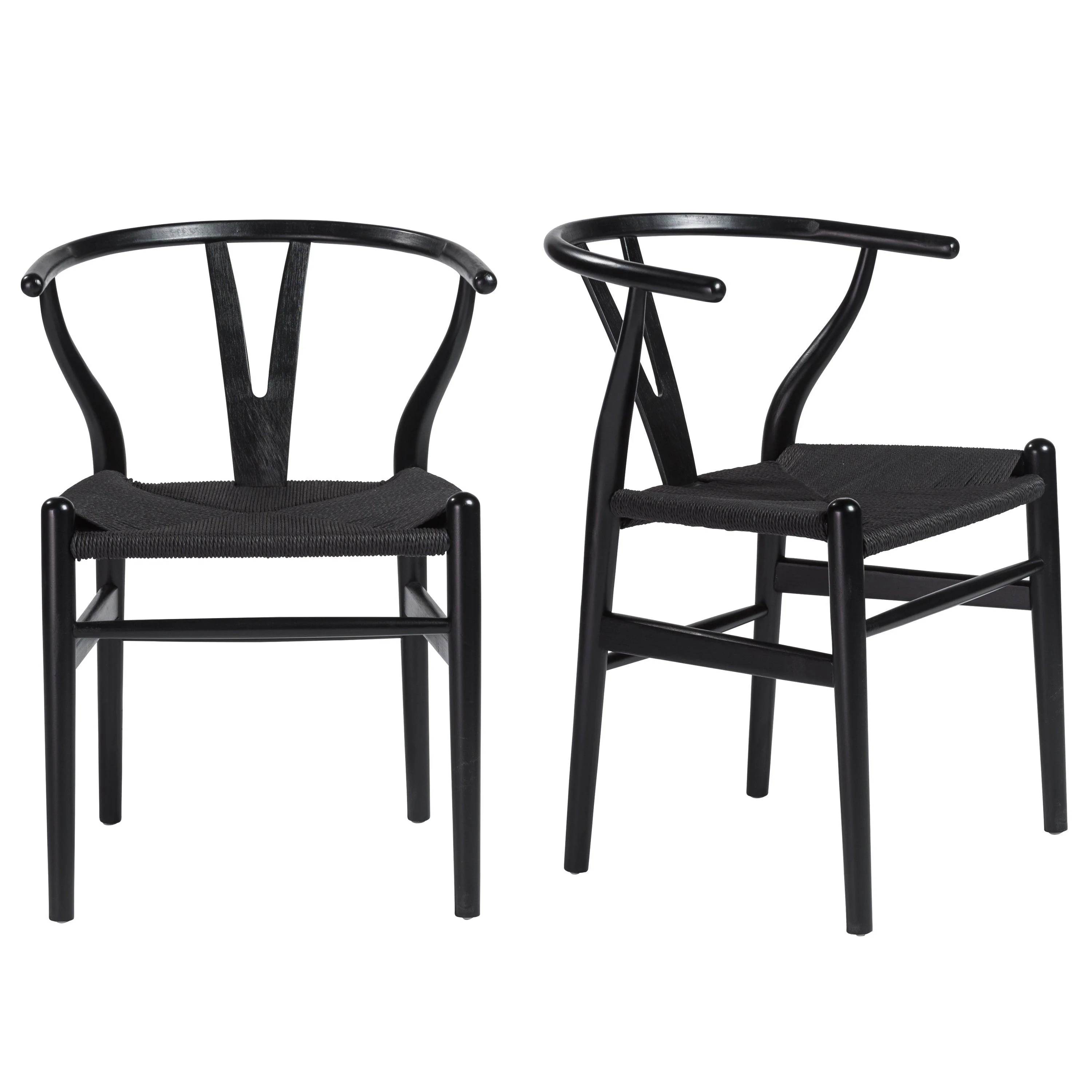 Evelina Side Chair with Stained Framed and Rush Seat - Set of 2 - Frankwebs