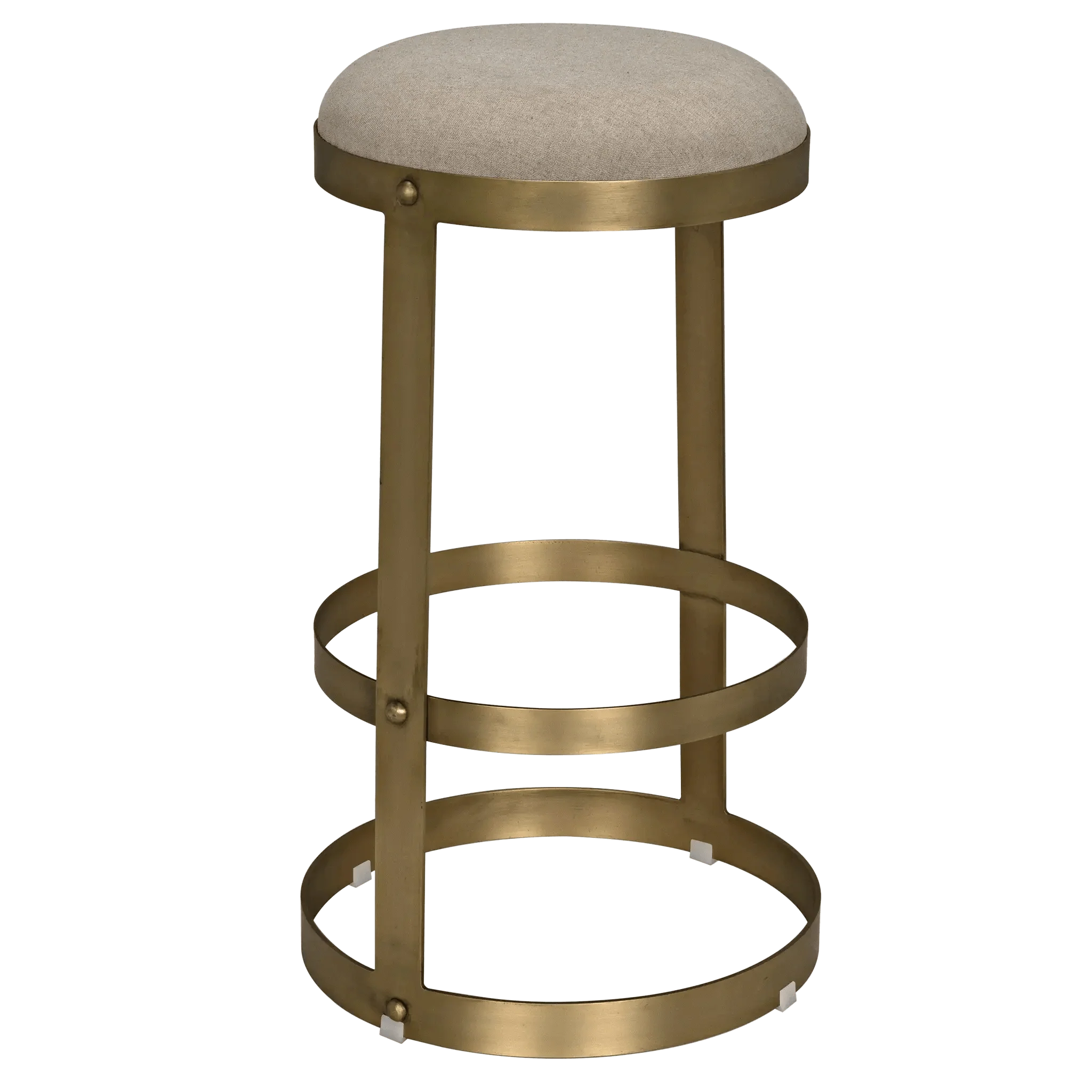 Dior Bar Stool, Metal with Brass Finish - Frankwebs