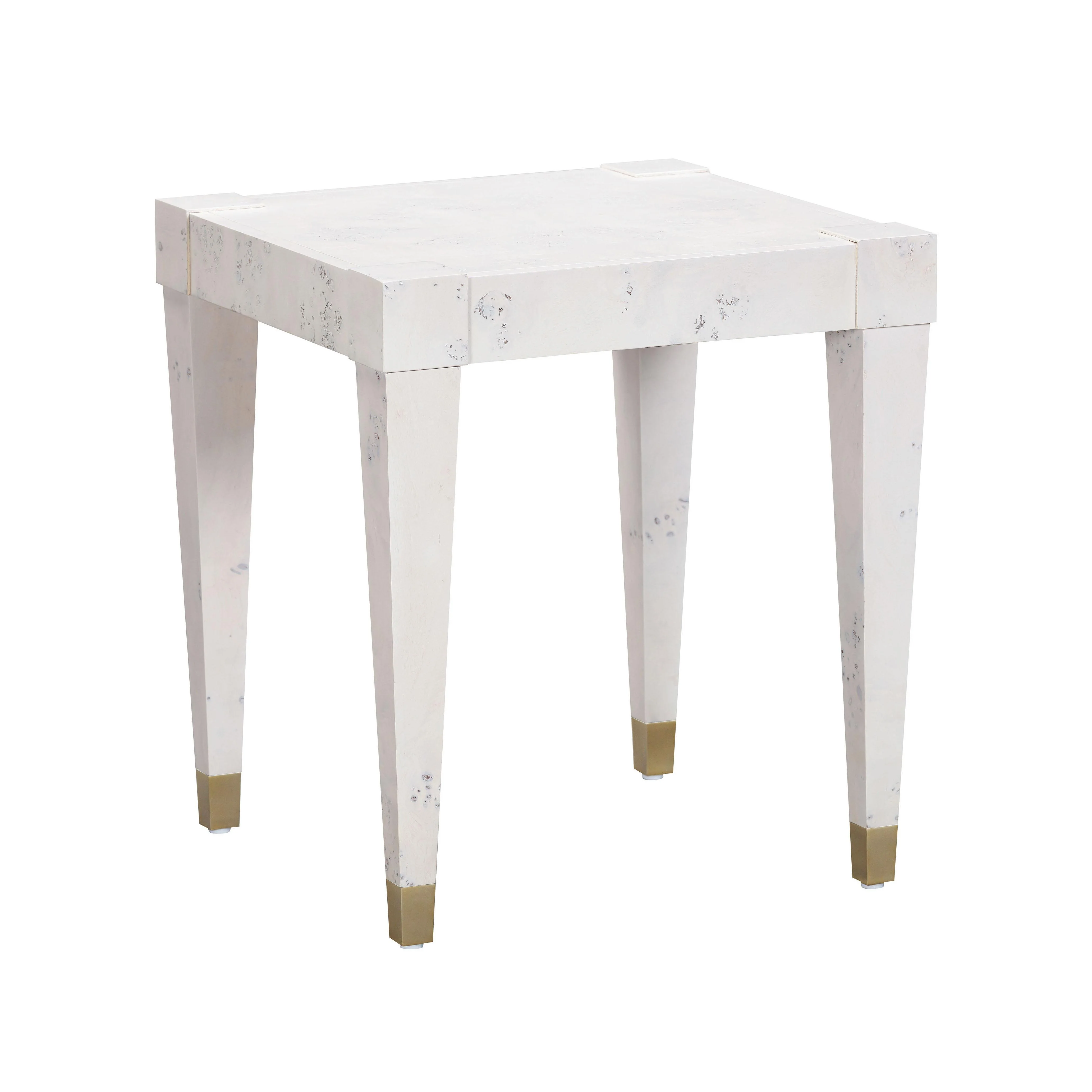 Brandyss White Burl End Table - Frankwebs