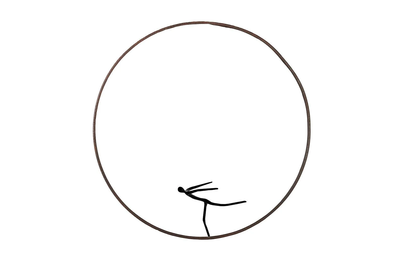 Olympic Figure in Iron Ring, Black, Rust, Style E - Frankwebs