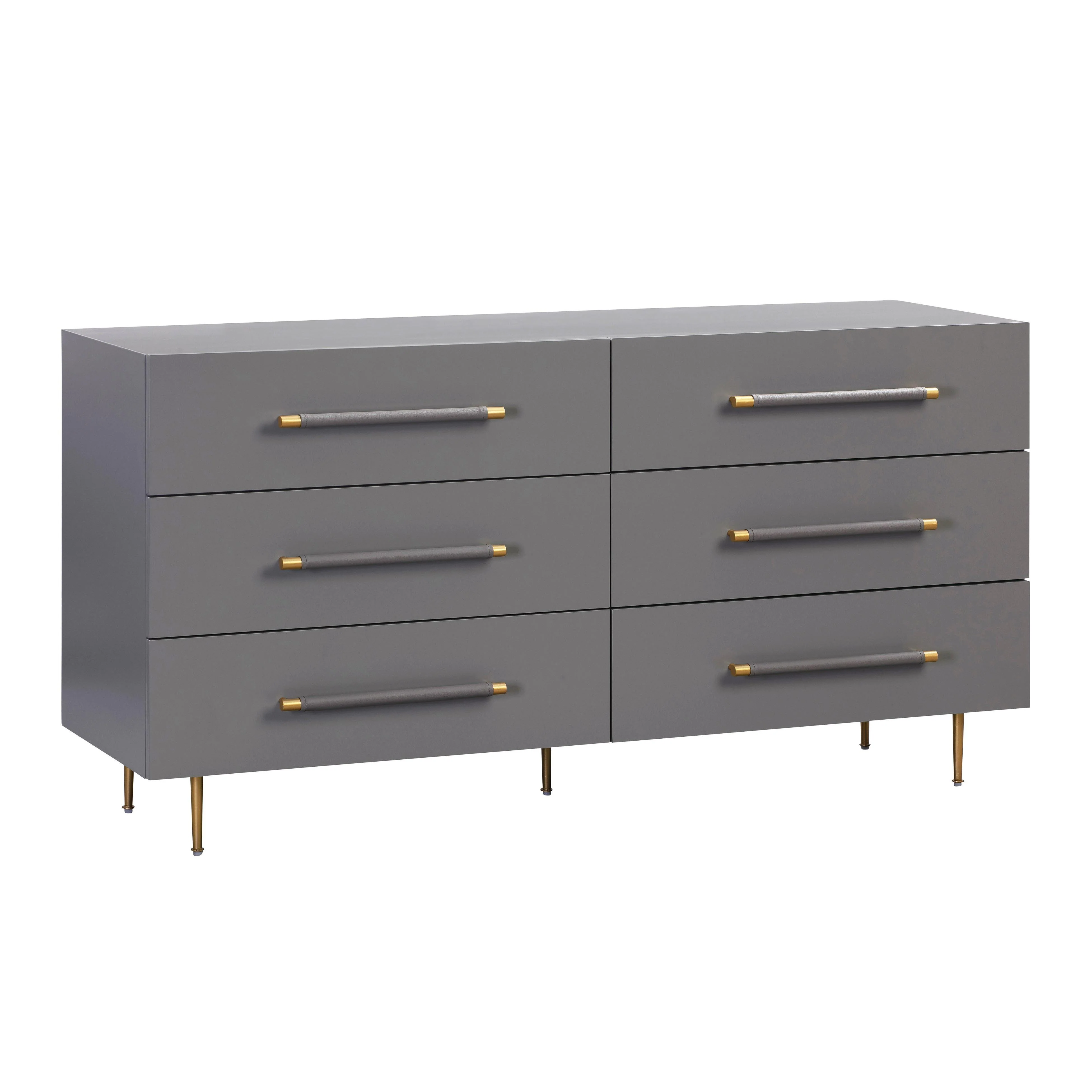 Trident Grey 6 Drawer Dresser - Frankwebs