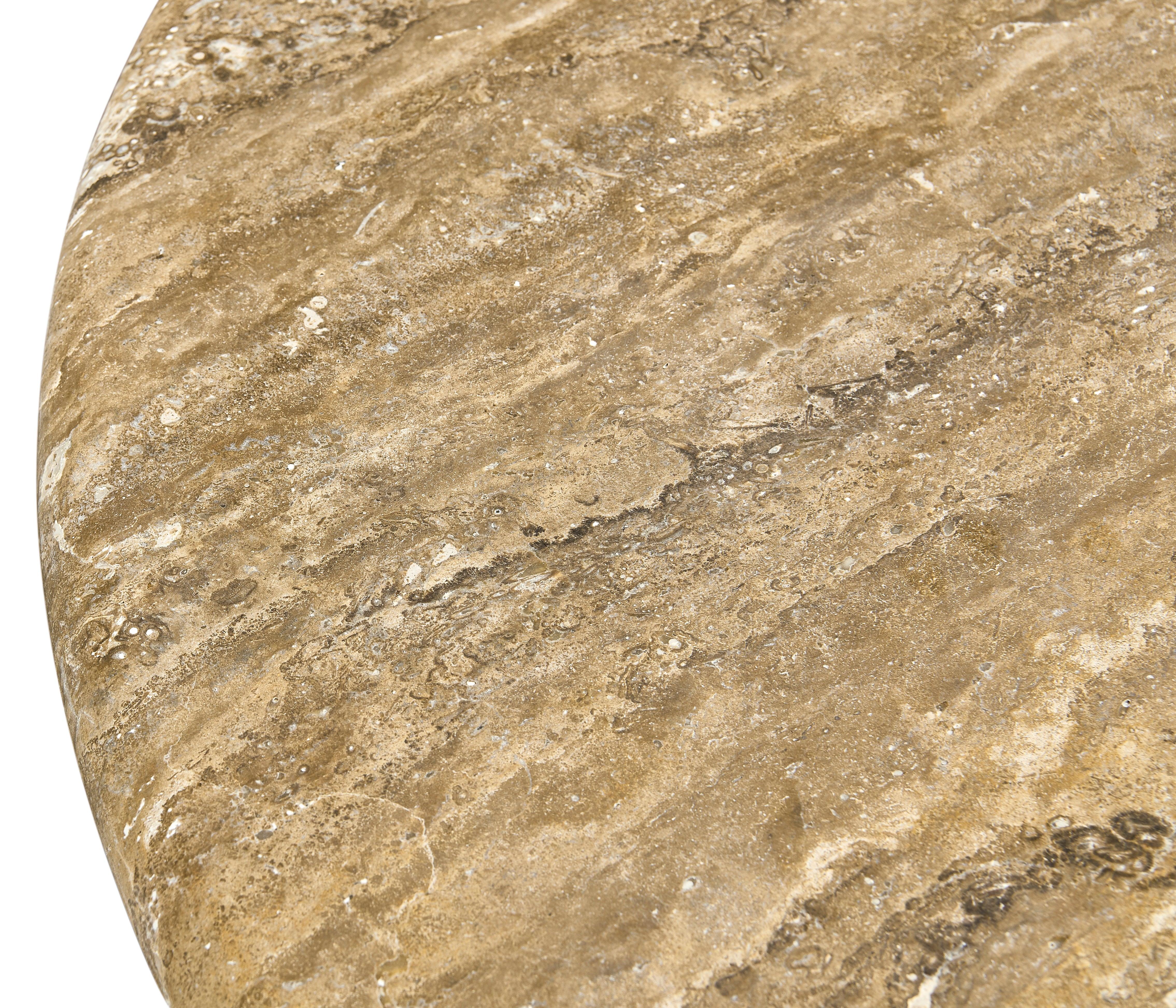 Water Billow Travertine Cocktail Table - Frankwebs